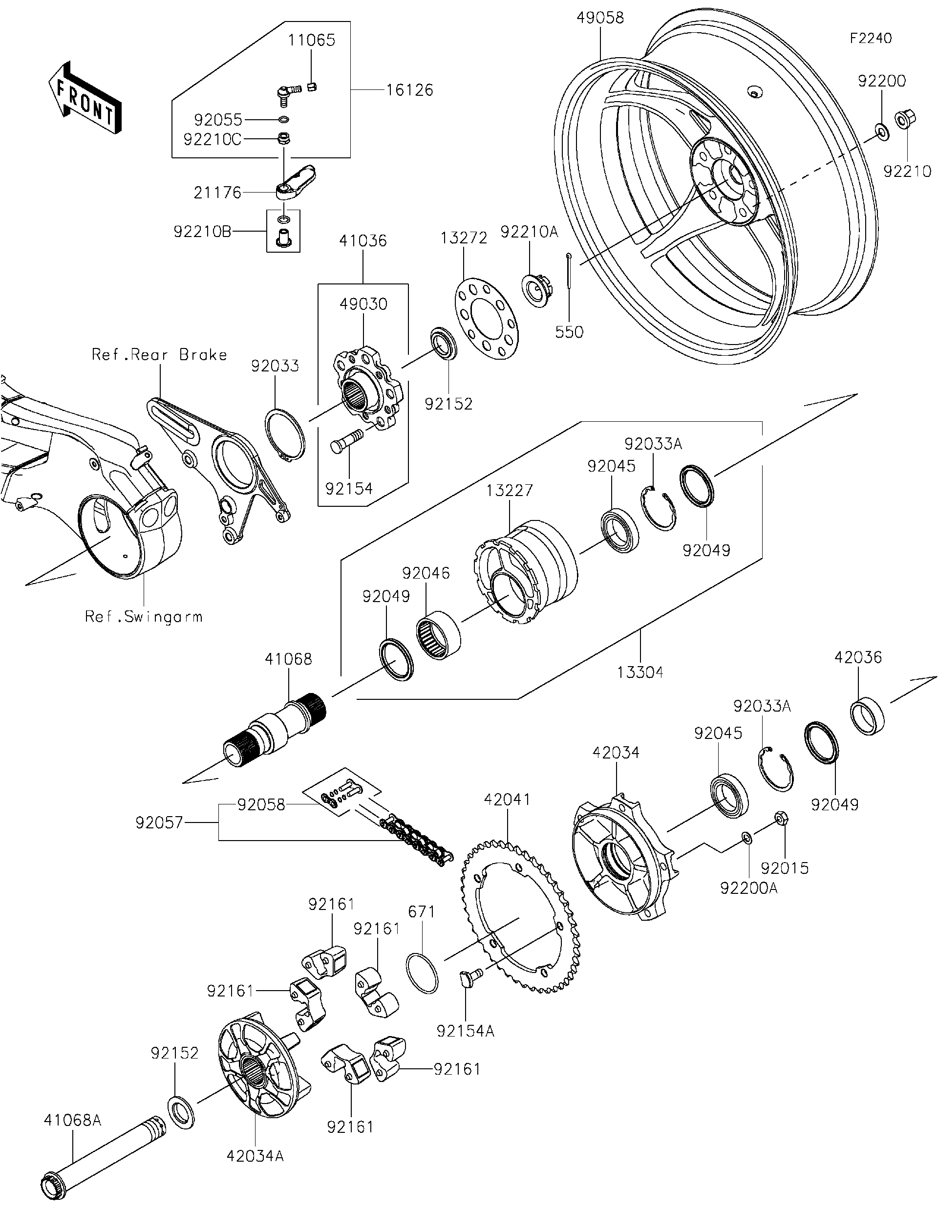saih925ページ NINJA ZX-25R ZX-4R SE ストリート用バックステップ対応 逆