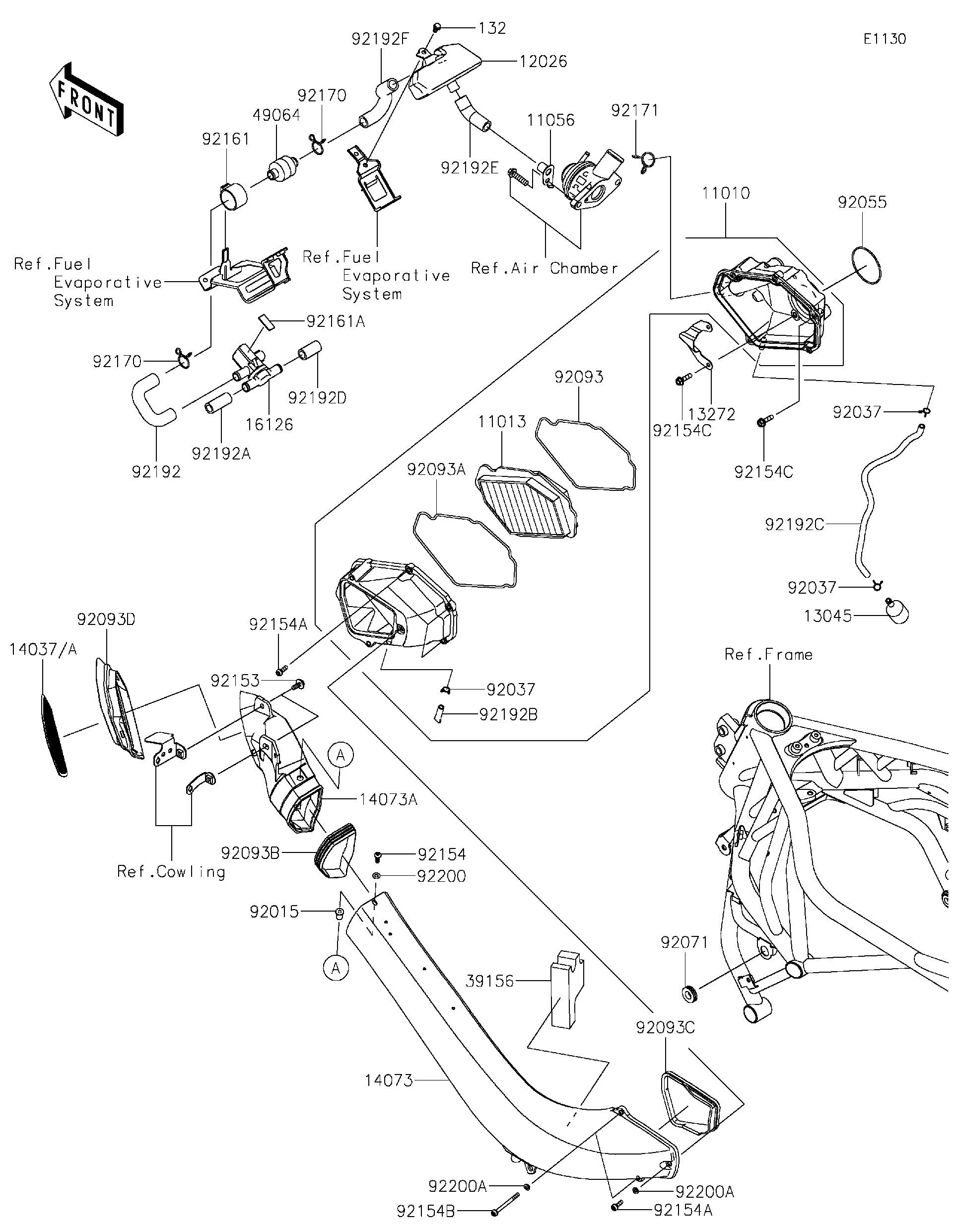 2025 Kawasaki NINJA H2® SX SE ABS (ZX1002RSFNL) Air Cleaner
