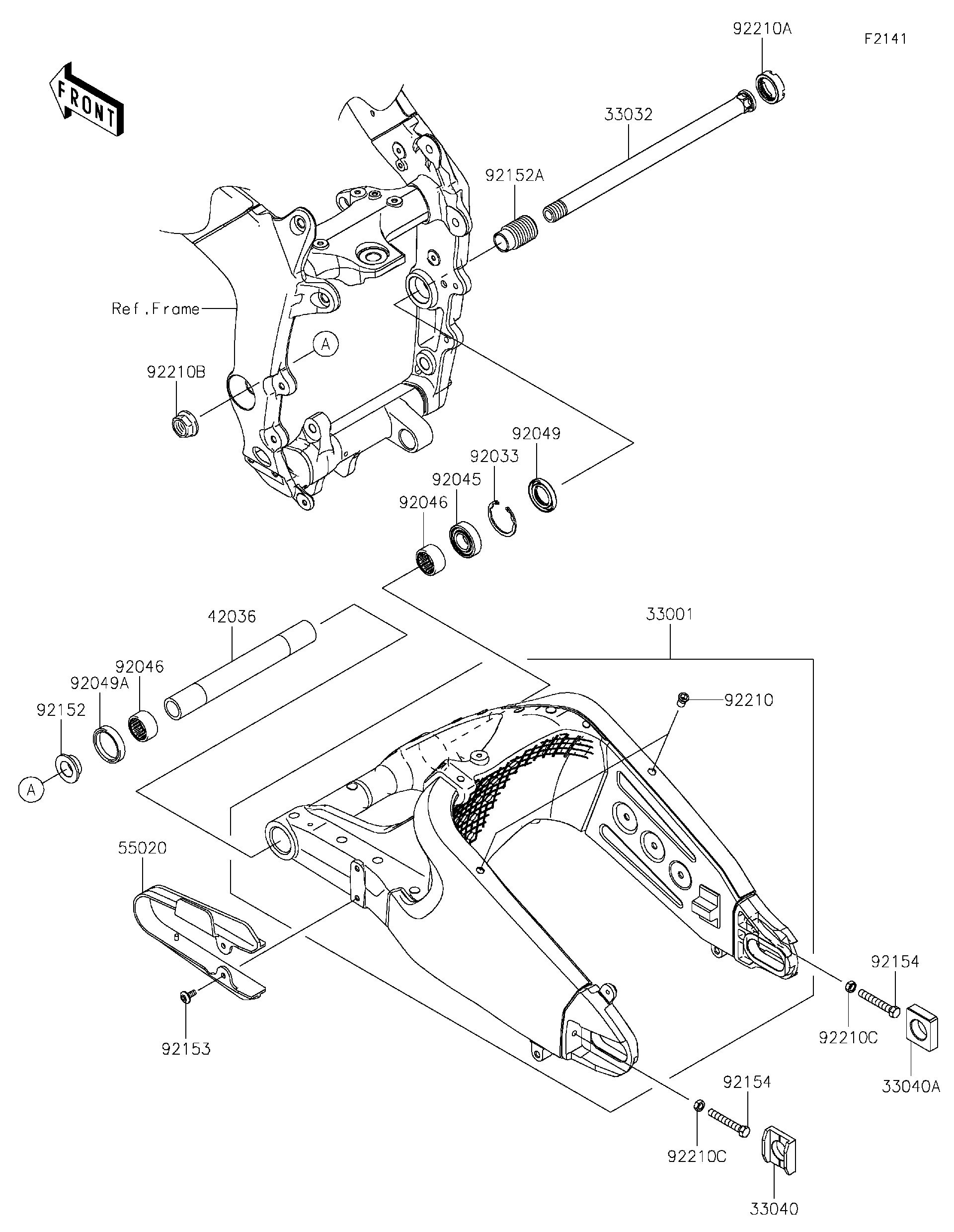 2025 Kawasaki NINJA® ZX™-6R (ZX636KSFAL) Swingarm Motorcycles