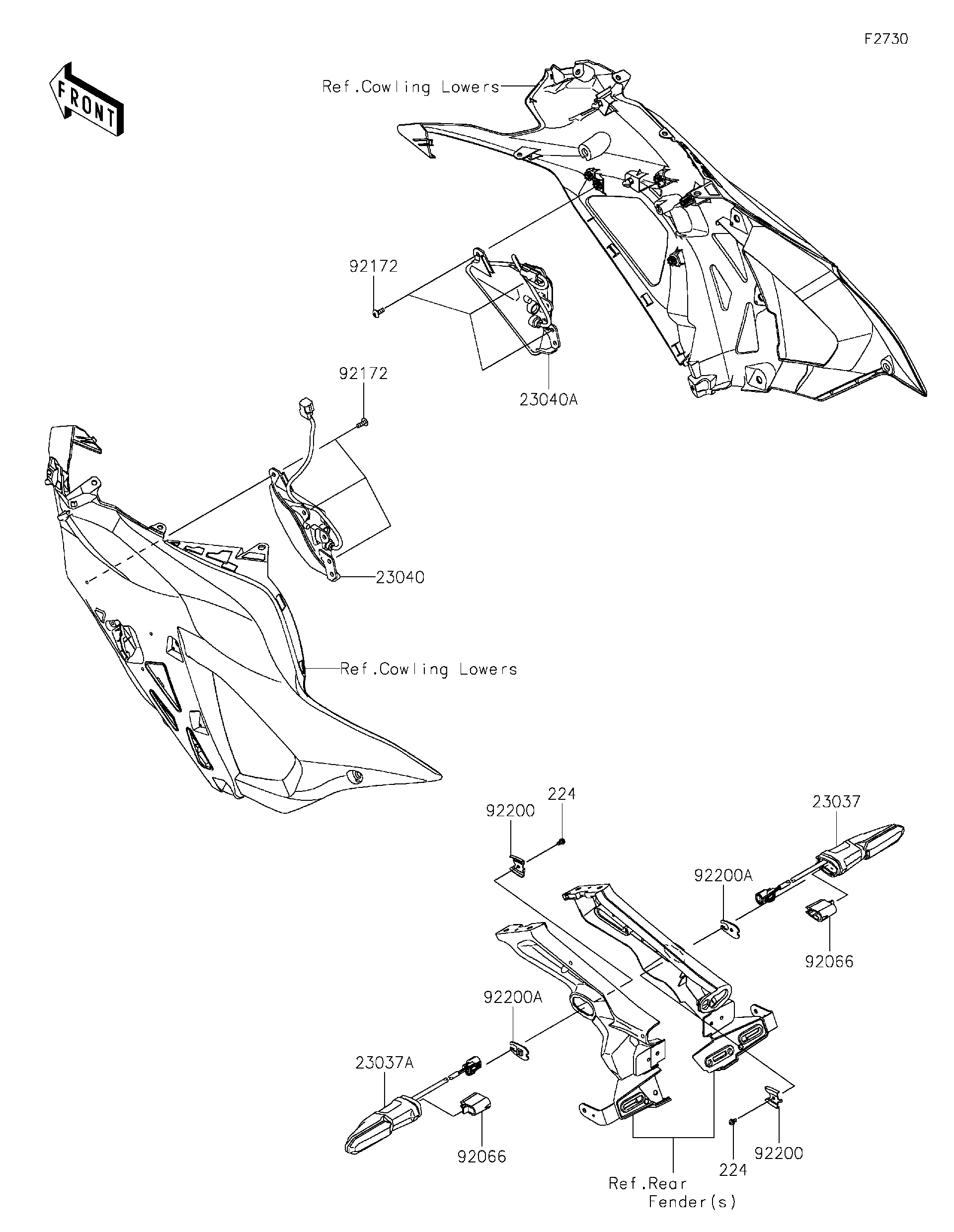 2026 Kawasaki Ninja ZX-6R (ZX636KTFAN) Turn Signals Motorcycles