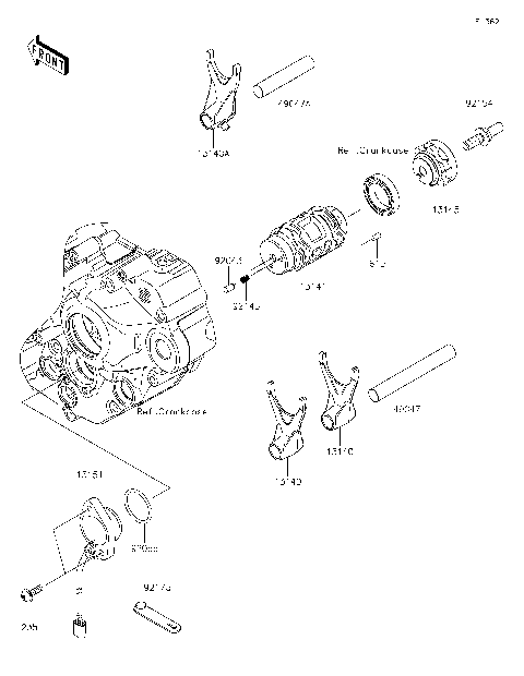 Gear Change Drum/Shift Fork(s)