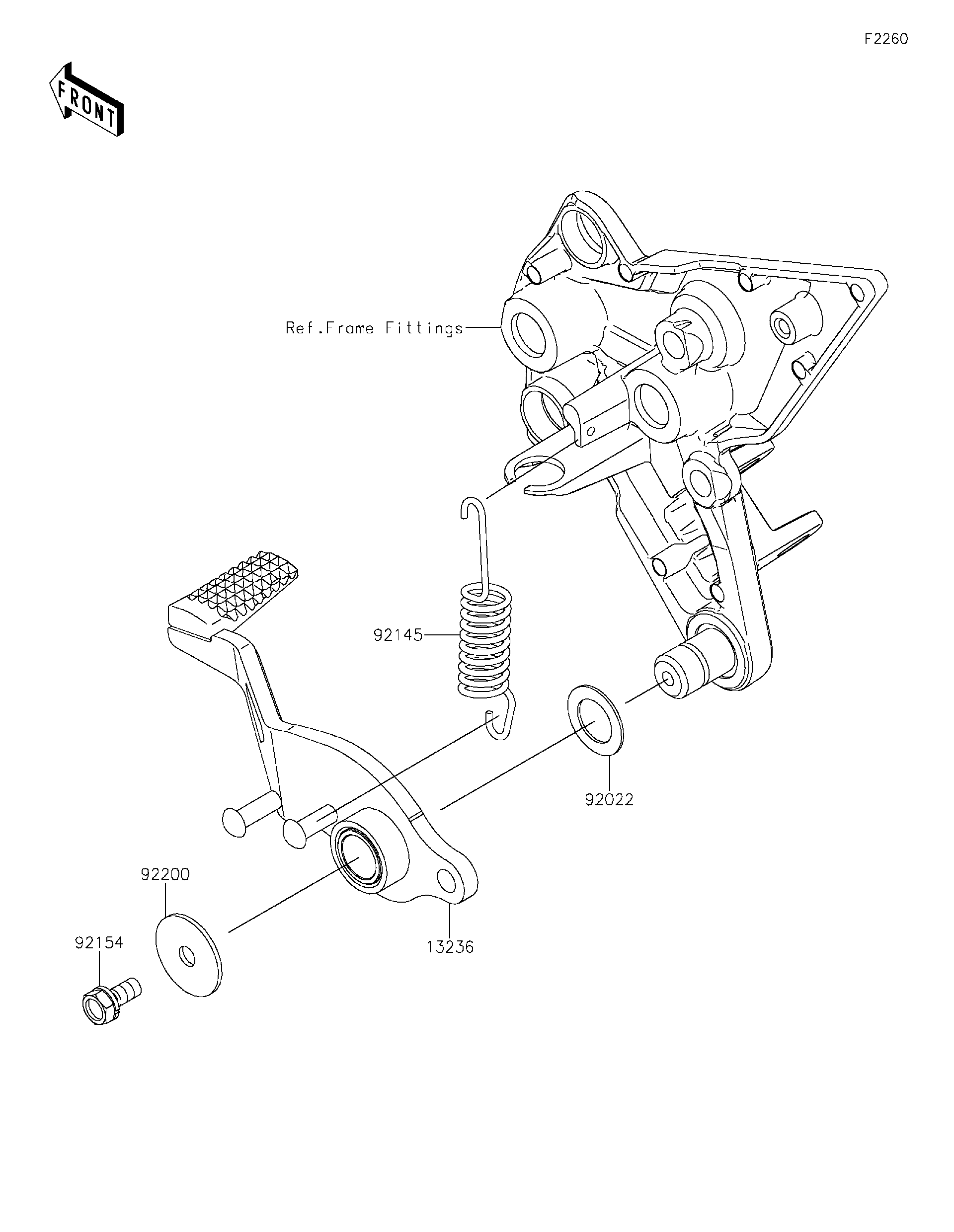 2025 Kawasaki NINJA® 1100SX ABS (ZX1100HSFNL) Brake Pedal/Torque