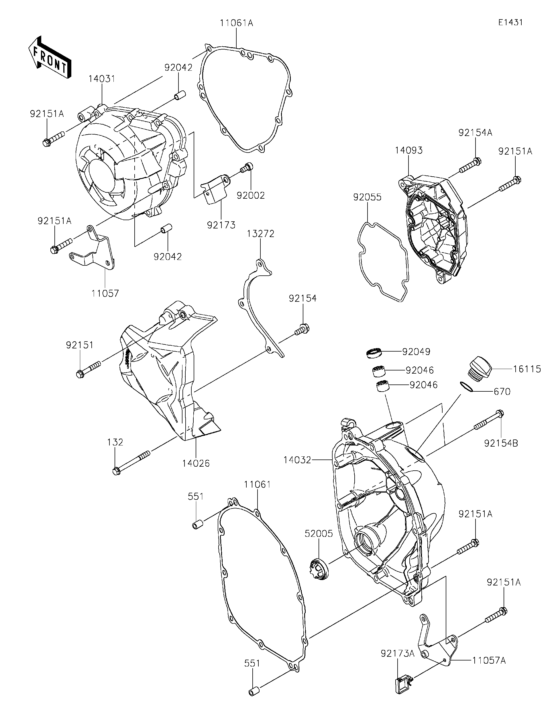 2026 Kawasaki NINJA® 1100SX SE ABS (ZX1100JTFAL) Engine Cover(s