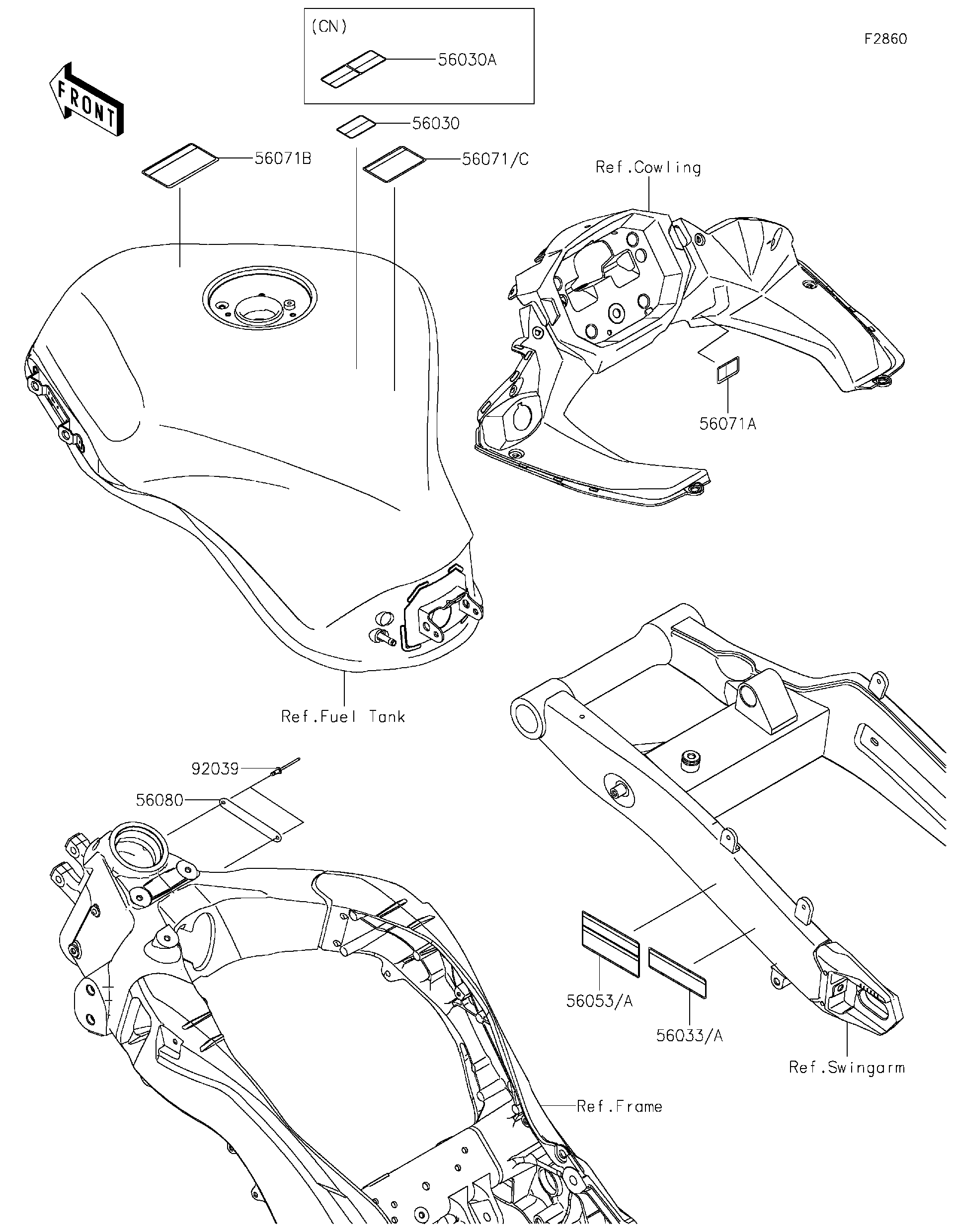 イレブン！オーダーページ 2026 Kawasaki NINJA® 1100SX SE ABS (ZX1100JTFAL) Labels