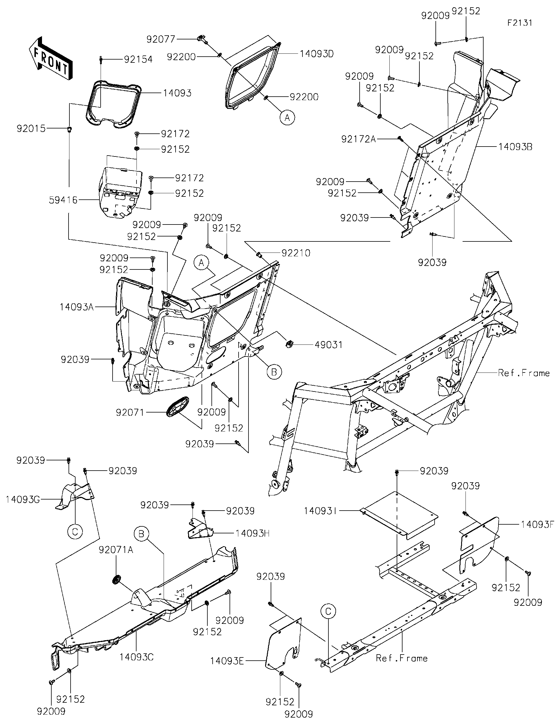 Ruiページ 2025 Kawasaki Utility Vehicles Parts-Finder Diagrams | Team