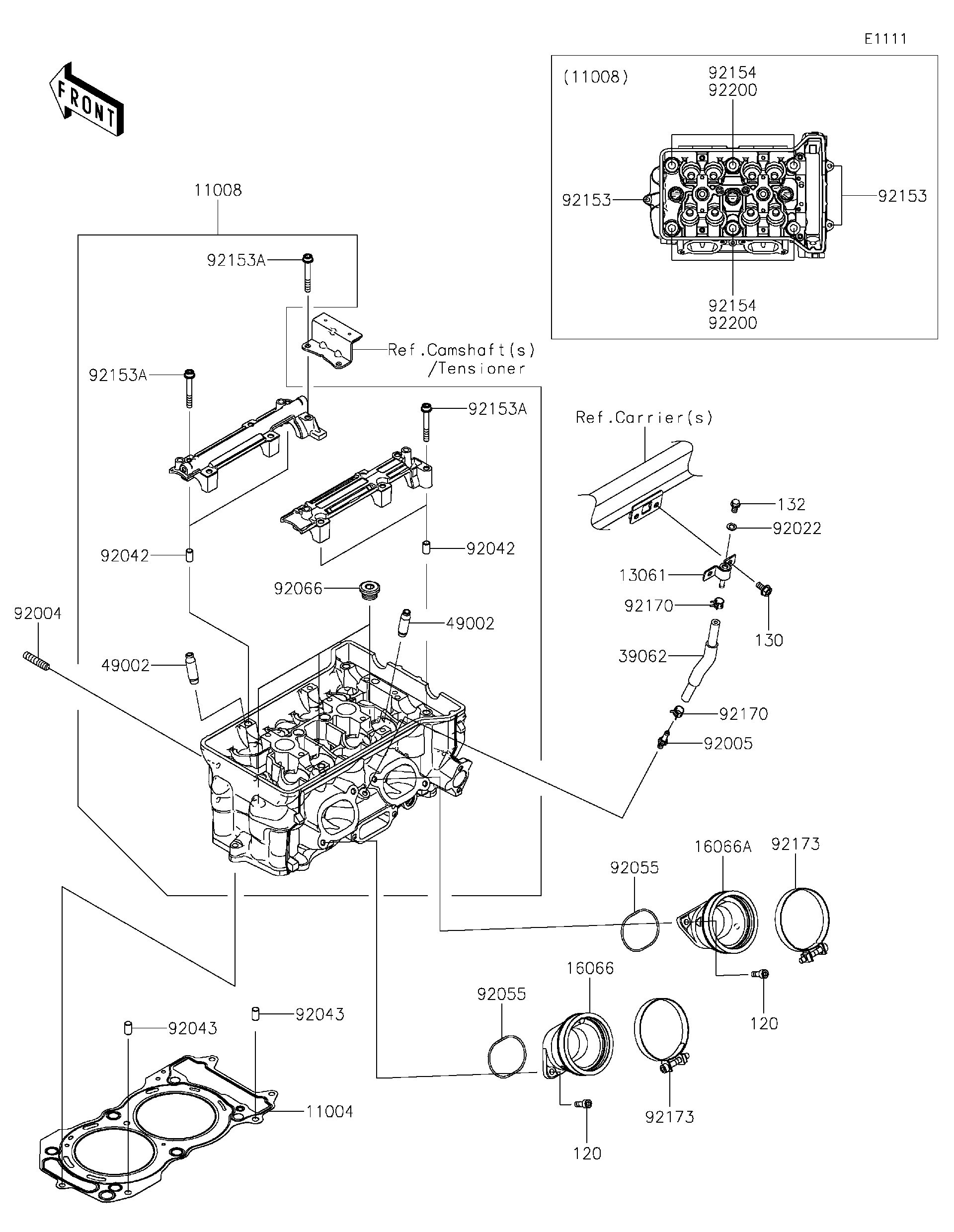 鑢目図　 K-019-4BR2 2025 Kawasaki Teryx KRX 1000 eS (KRF1000DSFNN) Cylinder Head
