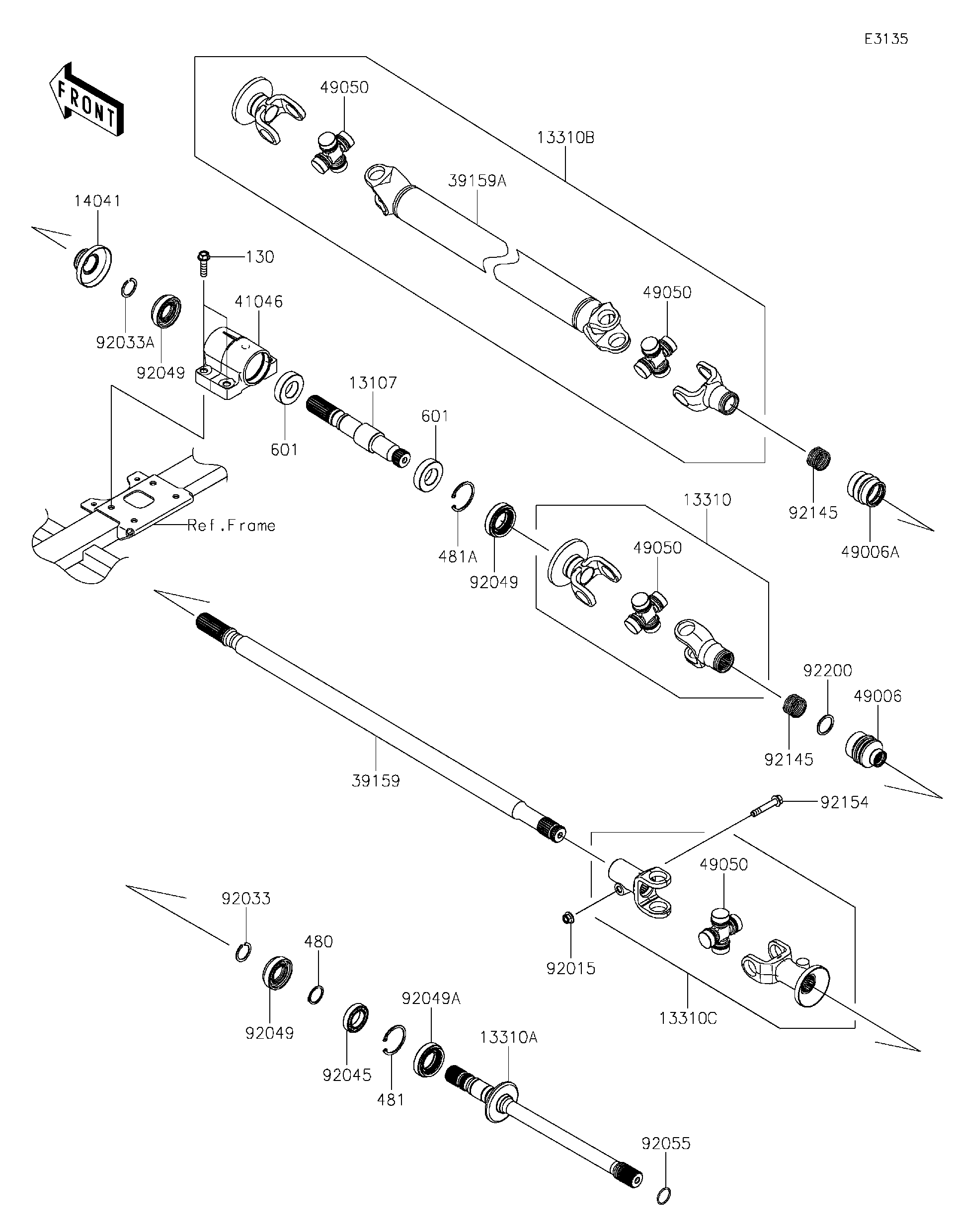 2026 Kawasaki TERYX®5 H2 DELUXE eS (KRT1000GTFNN) Drive Shaft