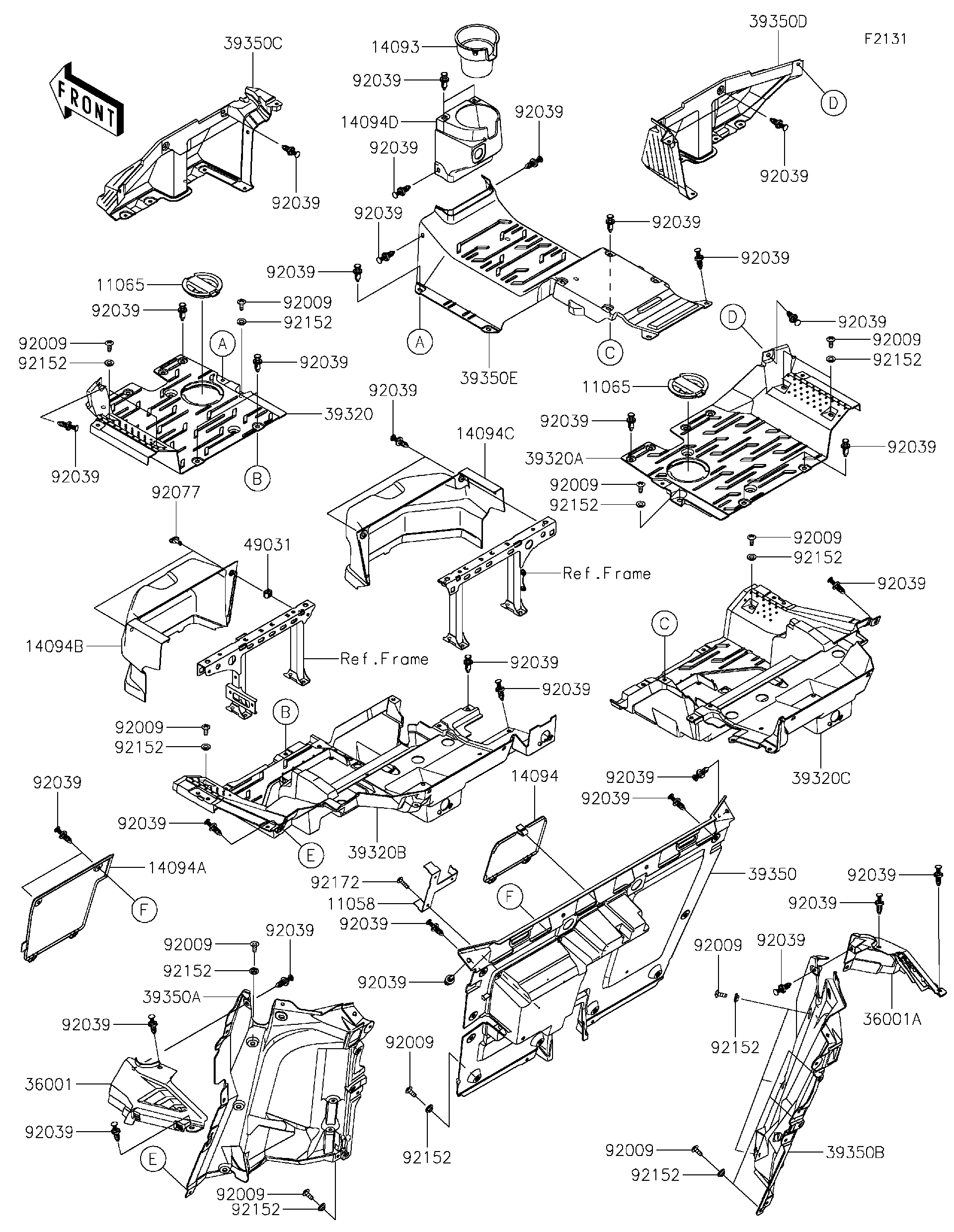 2026 Kawasaki Teryx5 H2 Deluxe eS (KRT1000GTFNL) Frame Fittings