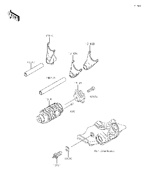 Gear Change Drum/Shift Fork(s)