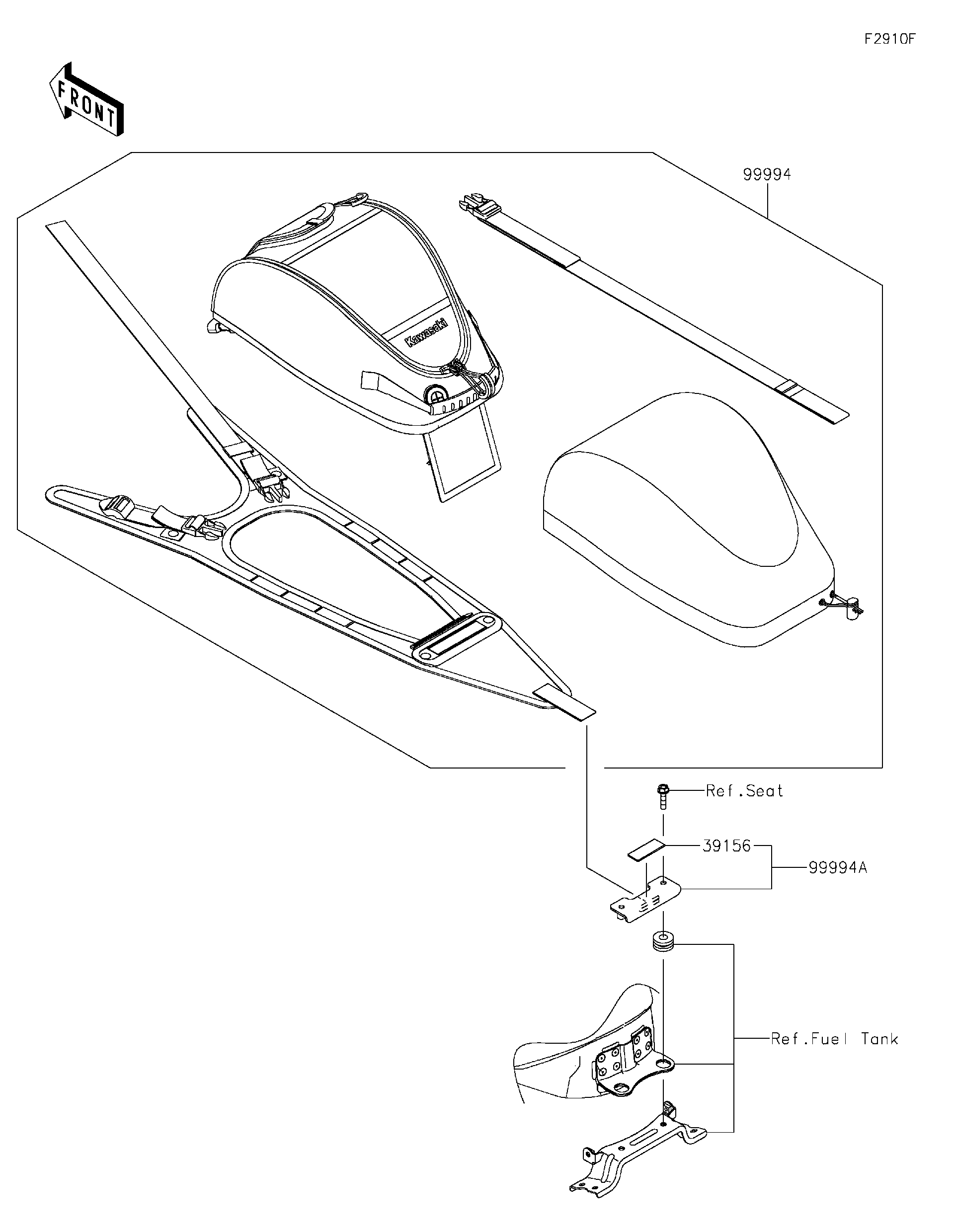 2026 Kawasaki Ninja 500 (EX500HTFAL) Accessory(Tank Bag