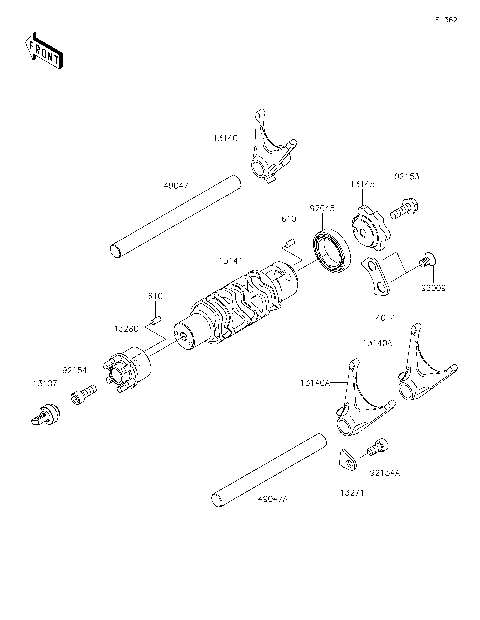 Gear Change Drum/Shift Fork(s)