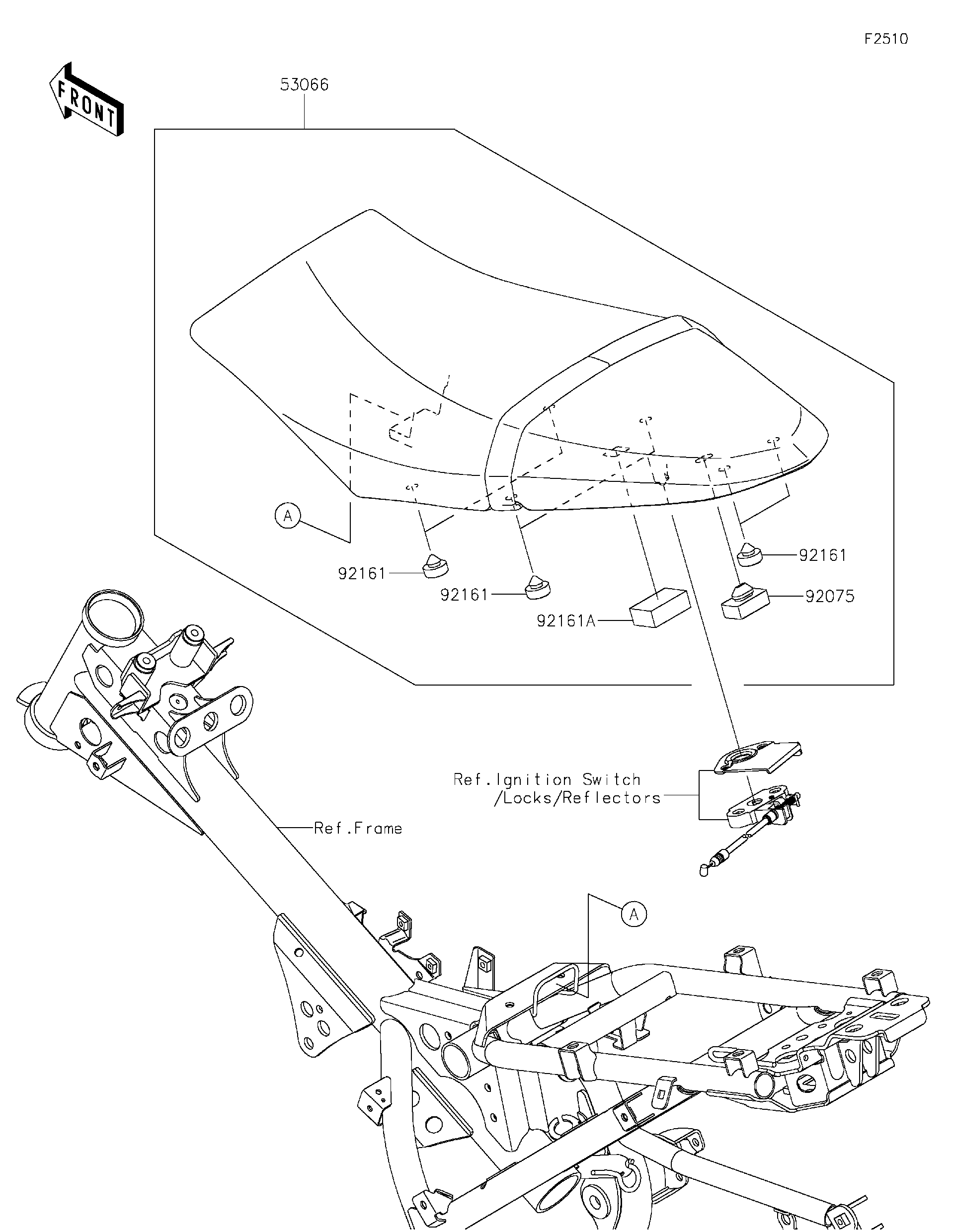 2026 Kawasaki Z125 PRO (BR125NTFNL) Seat Motorcycles Parts Finder