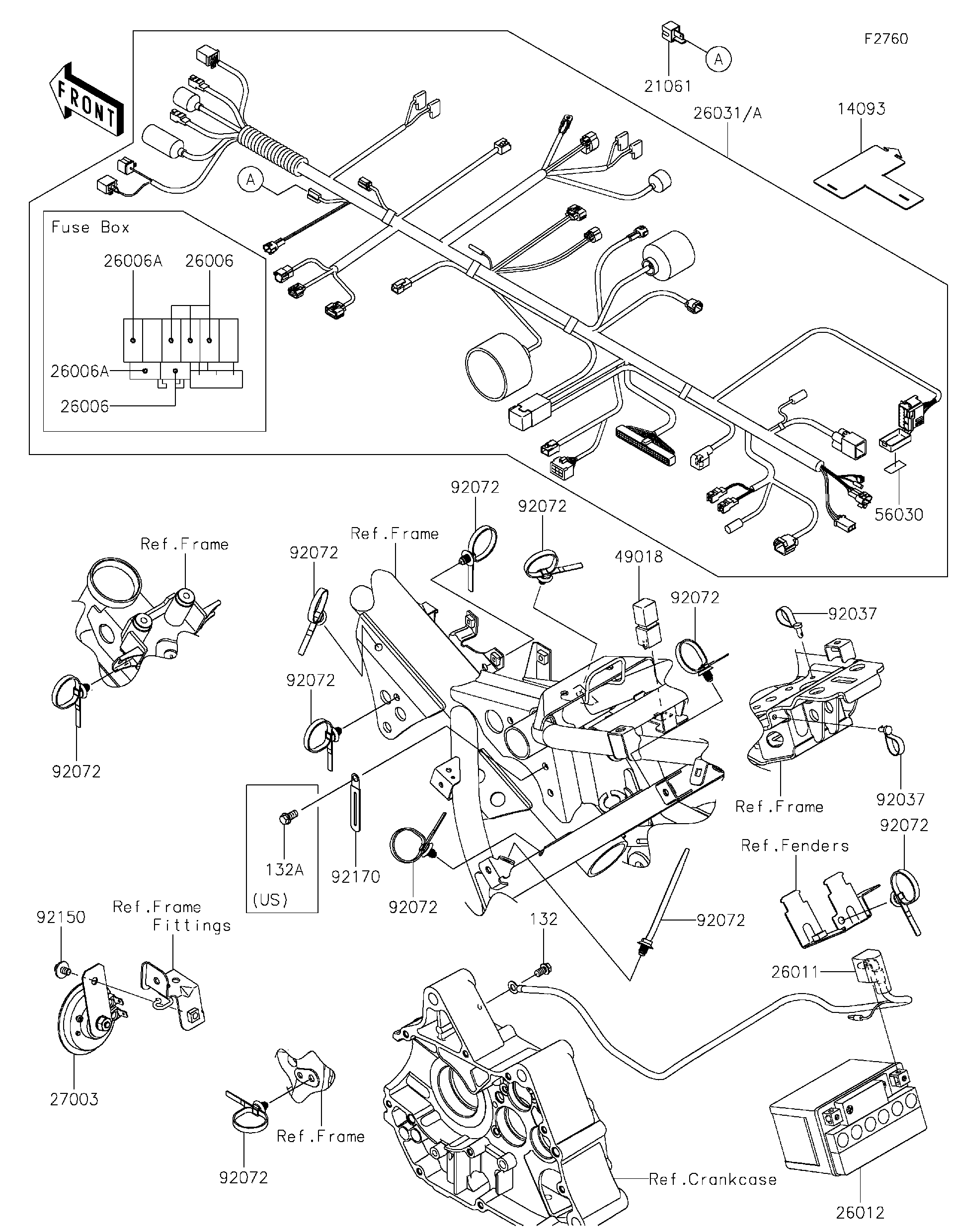 2026 Kawasaki Motorcycles Parts-Finder Diagrams | Brushy Mountain