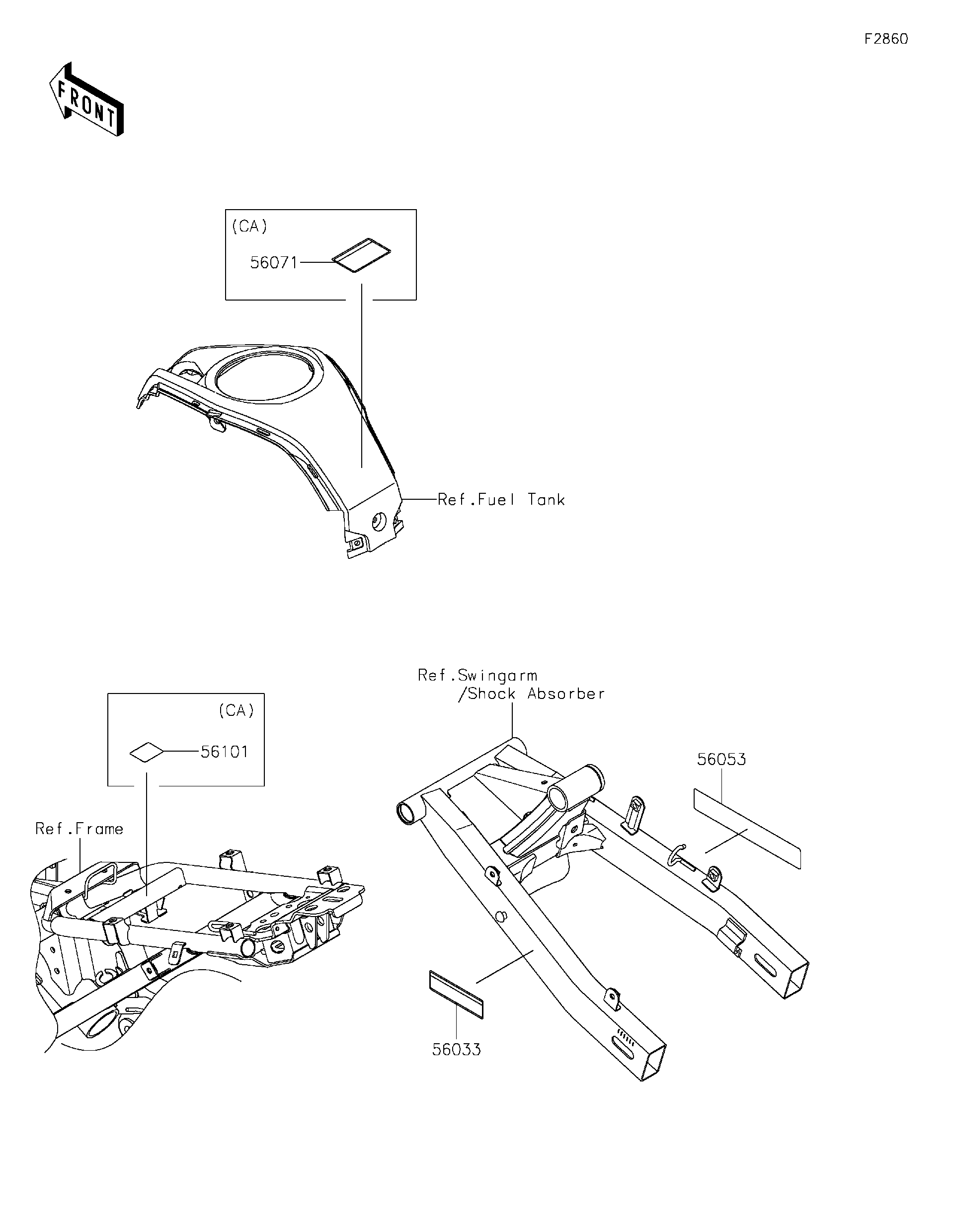 2026 Kawasaki Z125 PRO (BR125NTFNL) Labels Motorcycles Parts