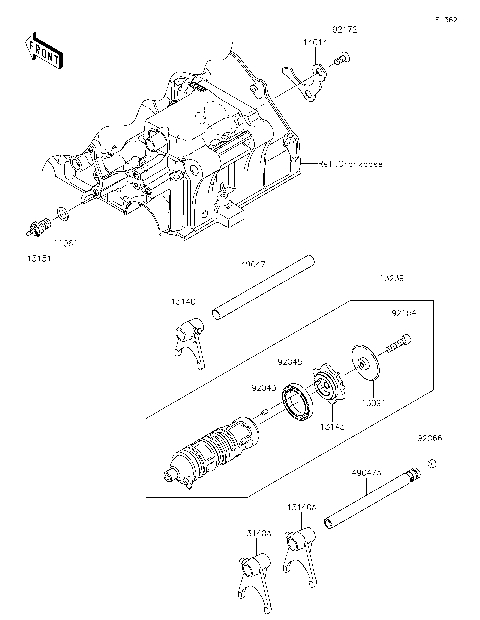 Gear Change Drum/Shift Fork(s)