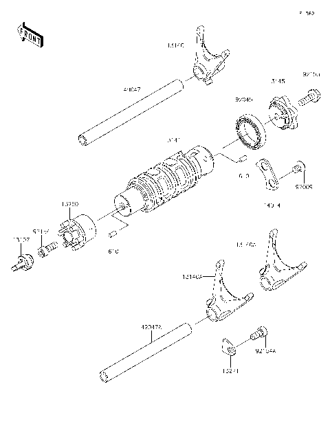 Gear Change Drum/Shift Fork(s)