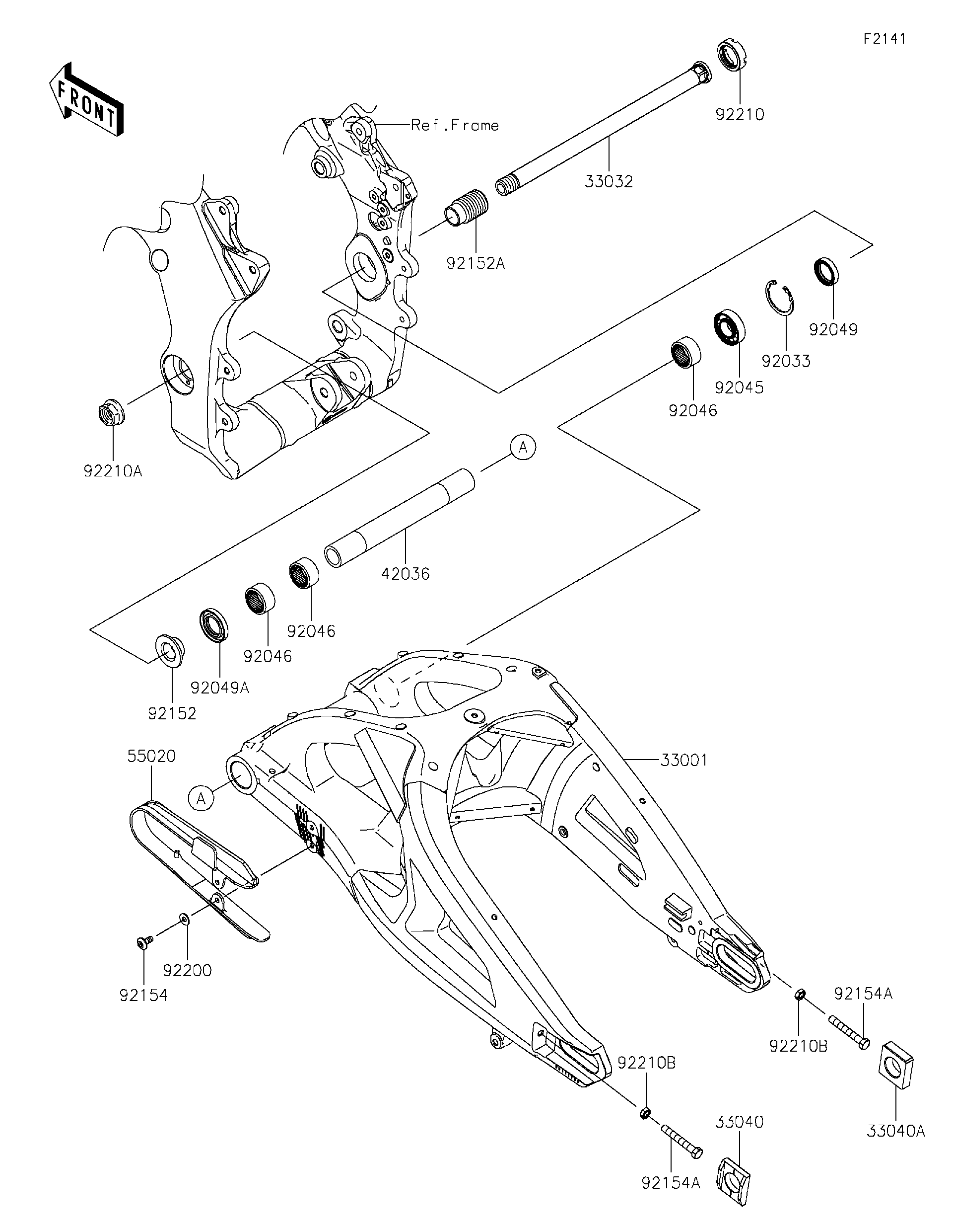 2026 Kawasaki NINJA® ZX™-10R ABS (ZX1003ATFAL) Swingarm