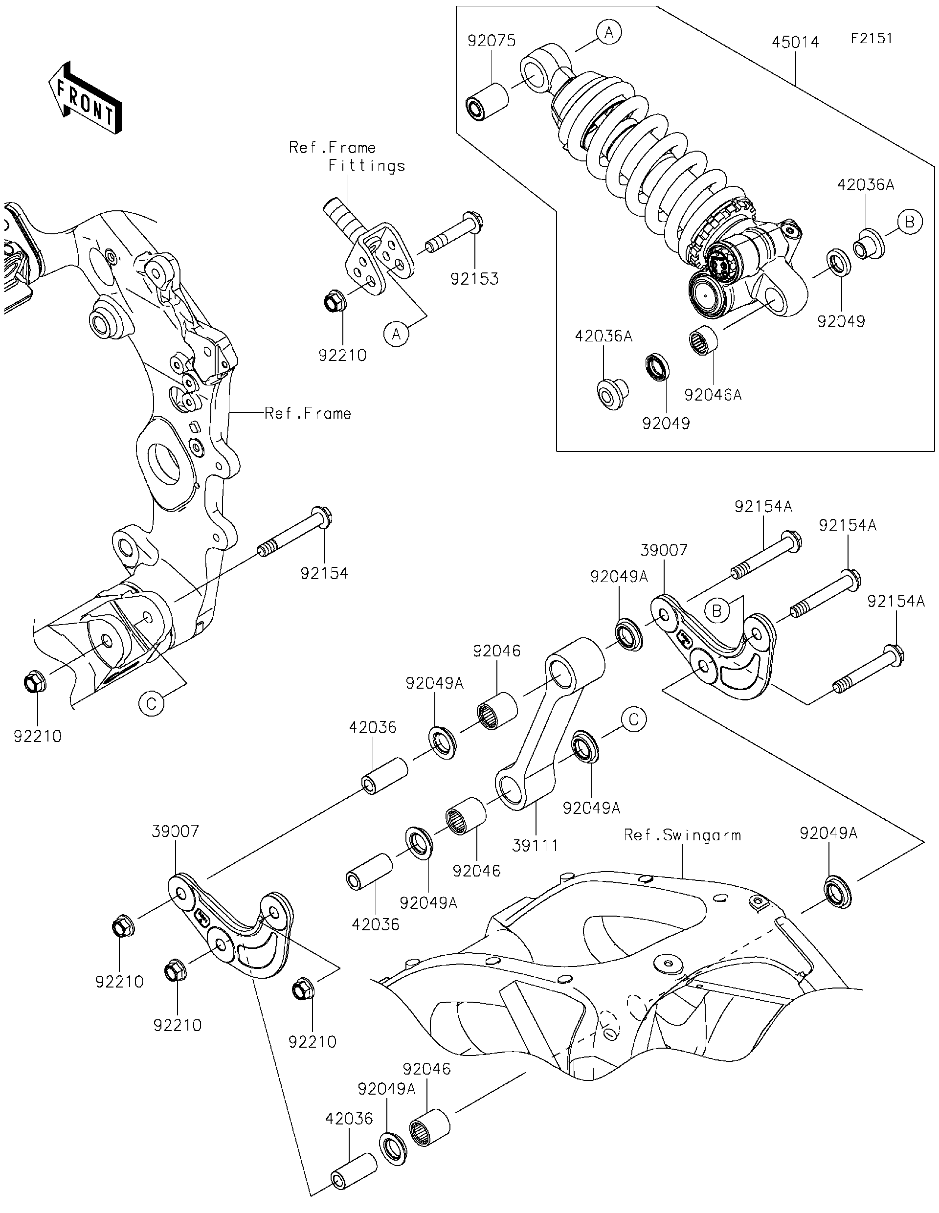 2026 Kawasaki NINJA® ZX™-10R (ZX1003BTFAL) Suspension/Shock