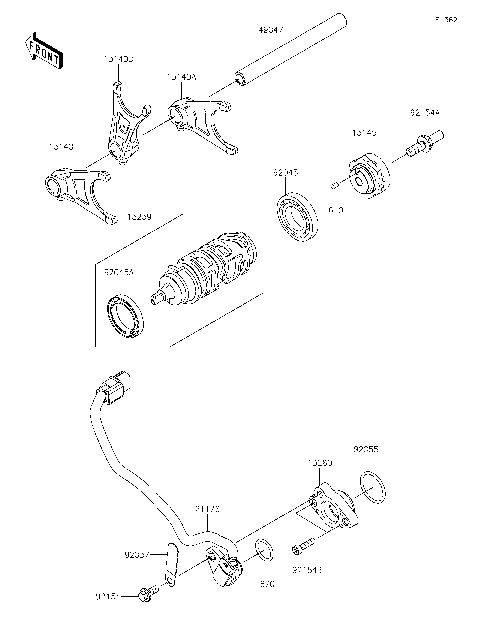Gear Change Drum/Shift Fork(s)