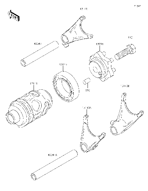 Gear Change Drum/Shift Fork(s)