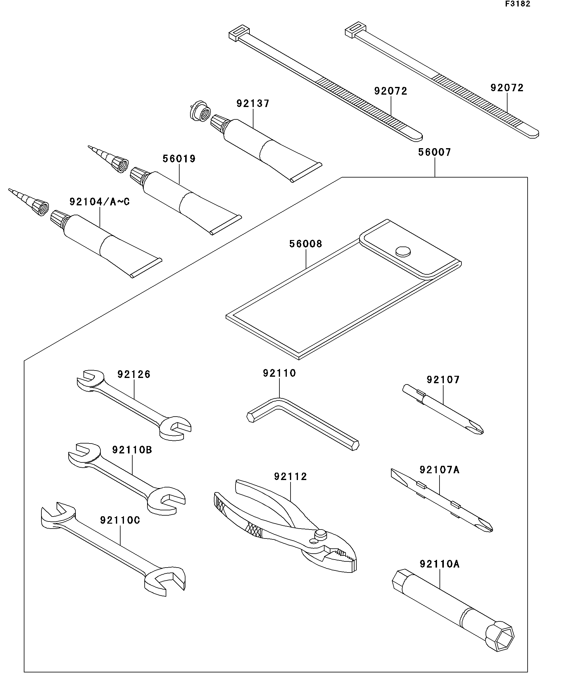 2012 Kawasaki JET SKI® STX®-15F (JT1500ACF) Owner's Tools