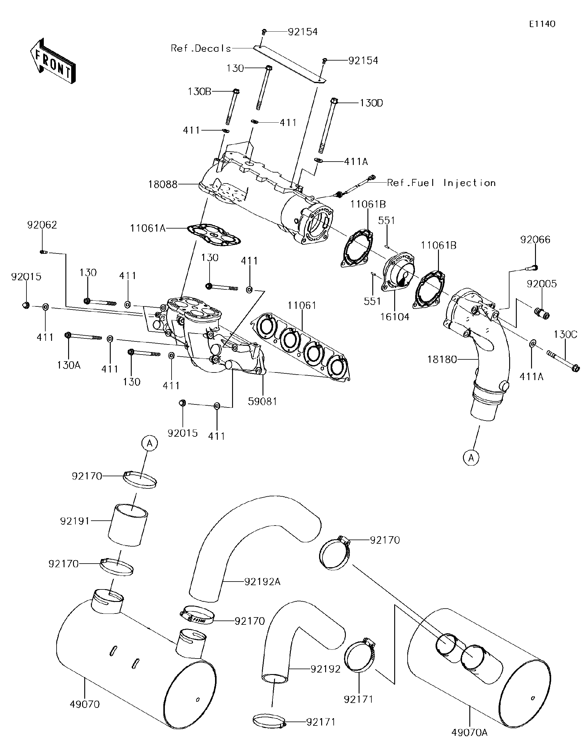 さっちんページ Kawasaki Jet Ski 2018 OEM Parts Diagram for Meters