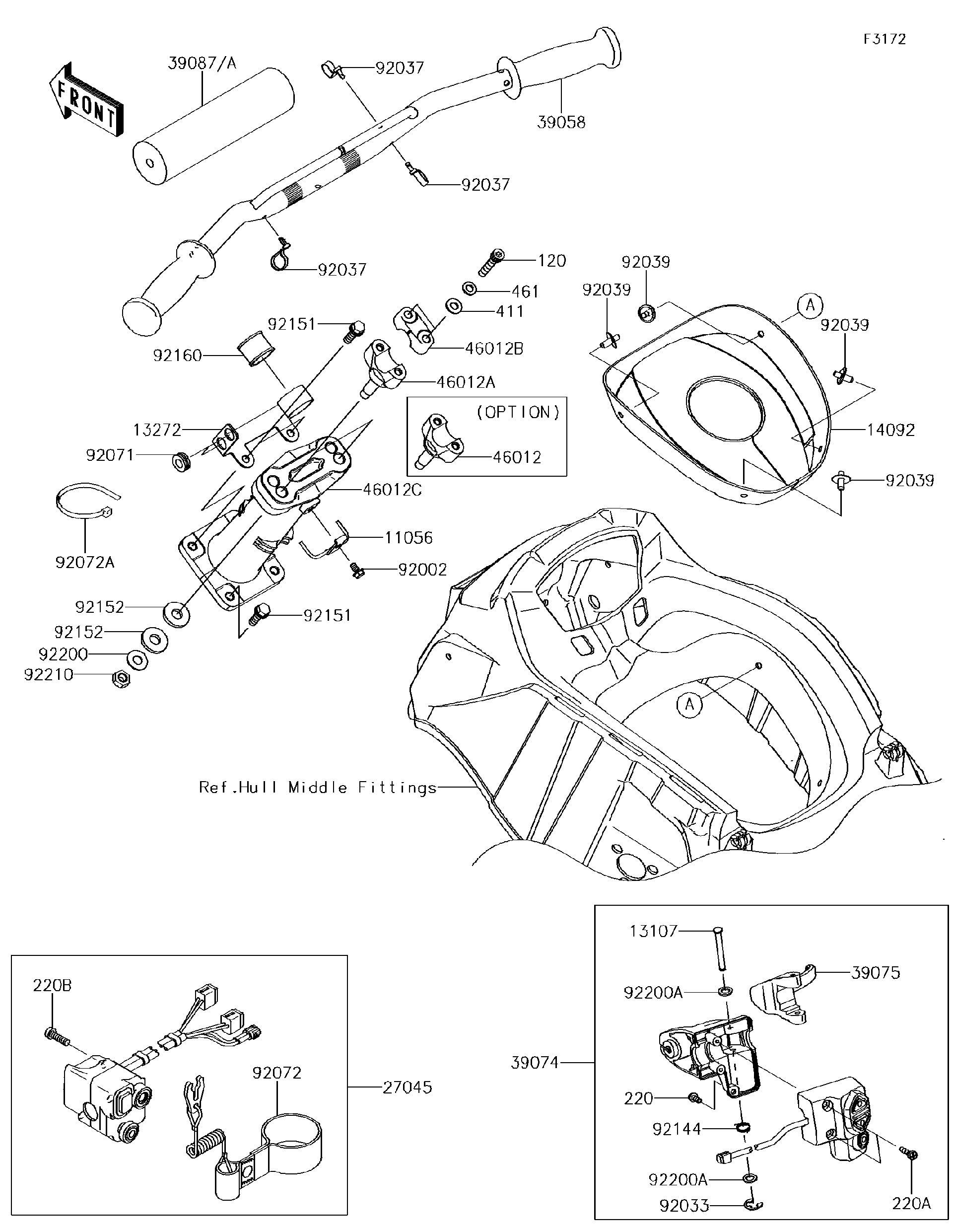 Rioページ 2018 Kawasaki JET SKI® ULTRA® 310R (JT1500NJF) Handlebar