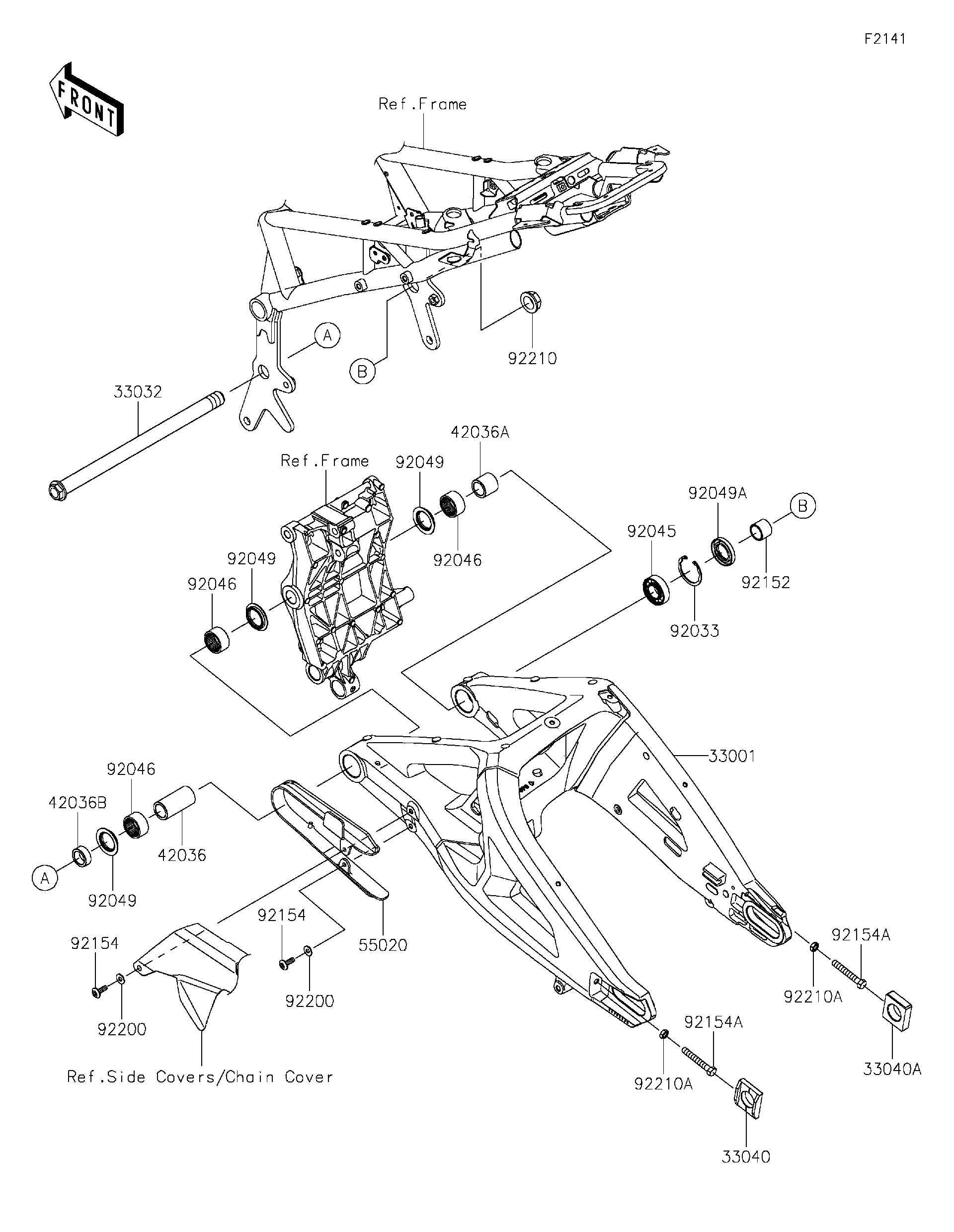 2020 Kawasaki Z H2 (ZR1000KLFA) Swingarm Motorcycles Parts Finder