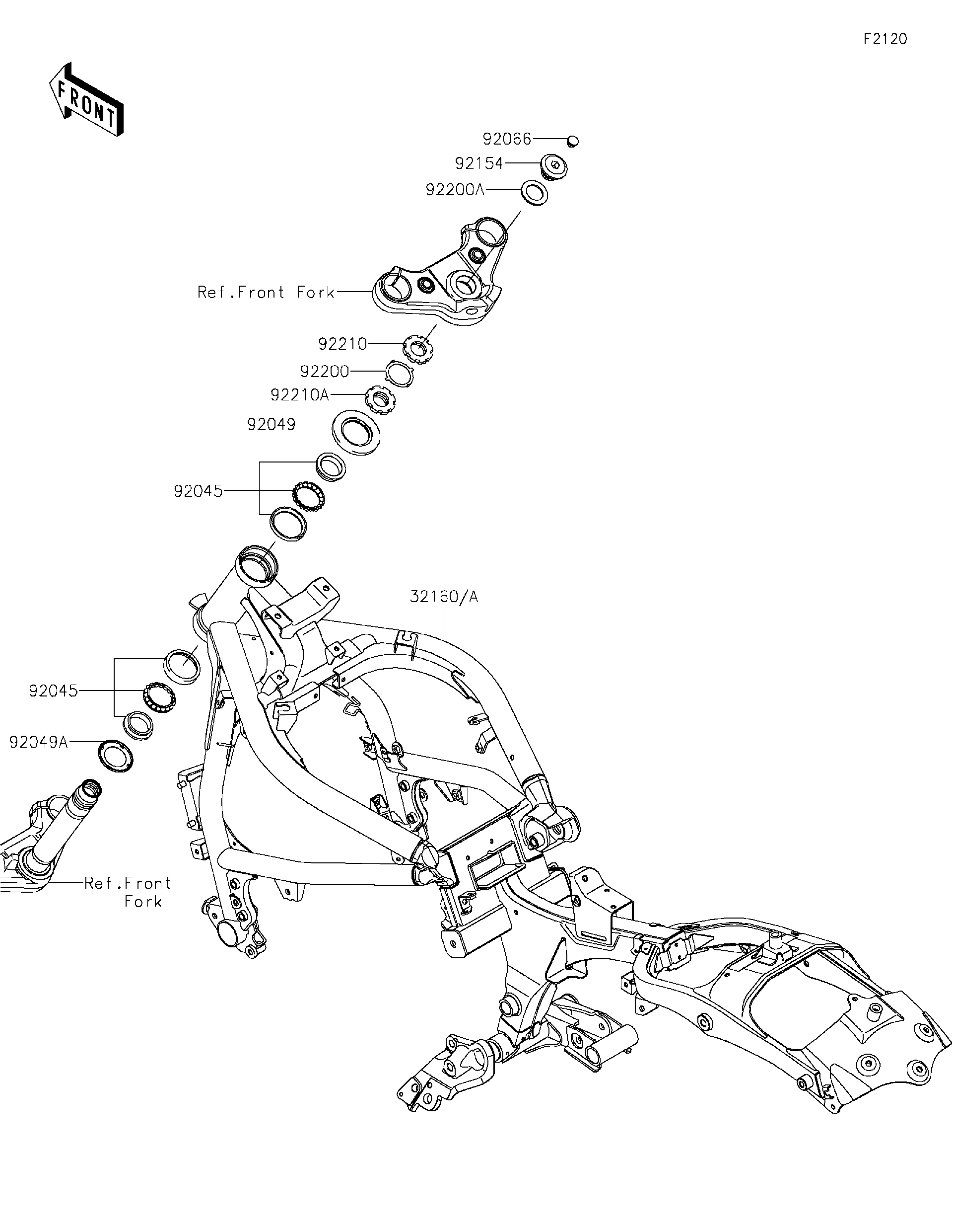 【kankanページ】 Kawasaki Motorcycle 2008 OEM Parts Diagram for Fuel Evaporative
