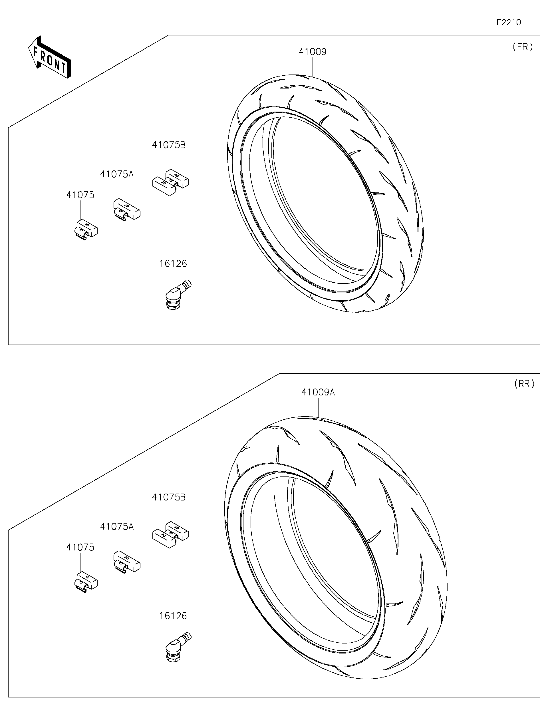 2025 Kawasaki Ninja H2 ABS (ZX1002JSFNN) Tires Motorcycles Parts