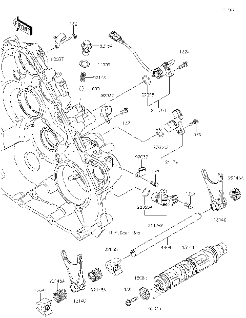 Gear Change Drum/Shift Fork(s)