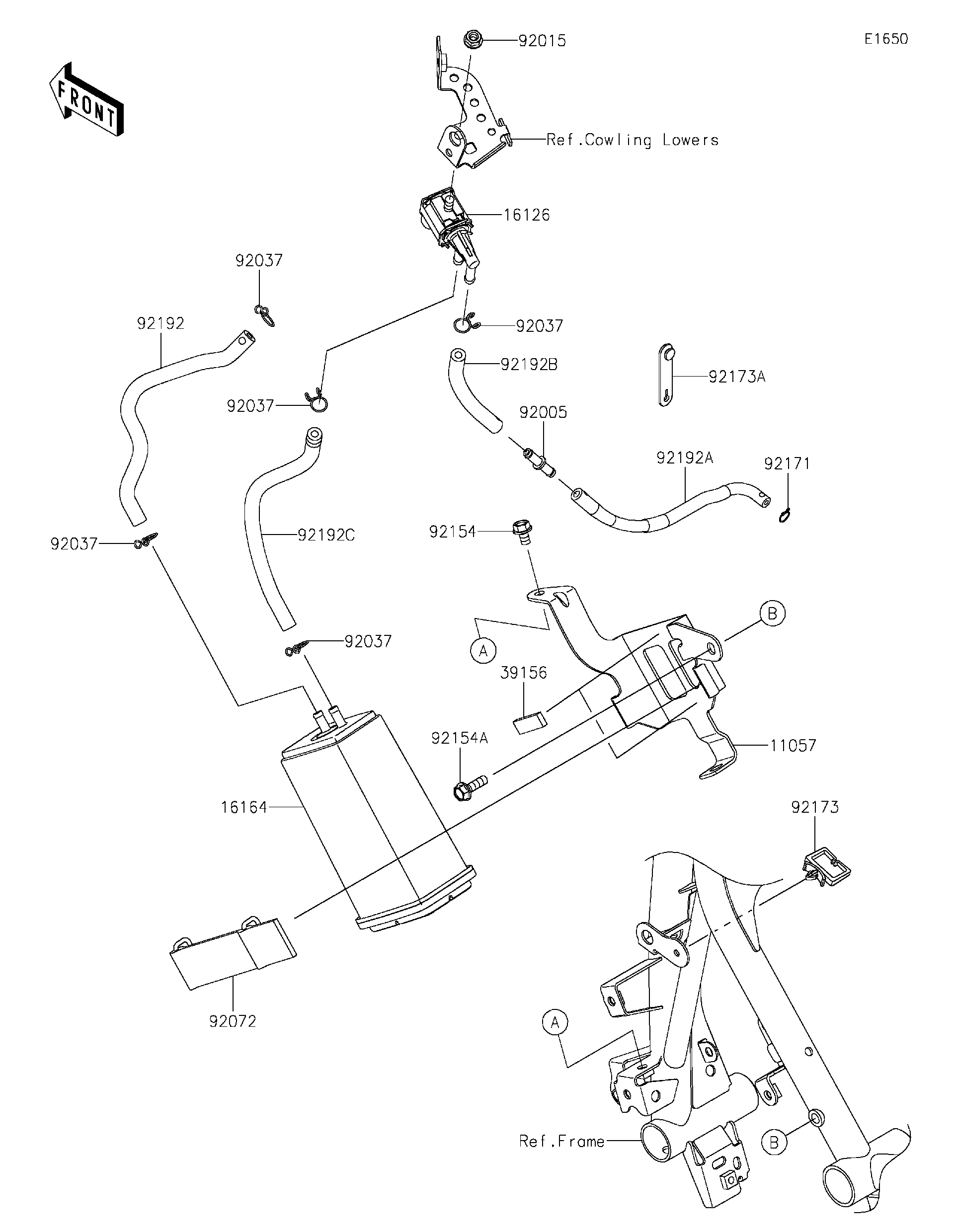 KOページ 2026 Kawasaki Z500 SE (ER500FTFAN) Fuel Evaporative System(CA