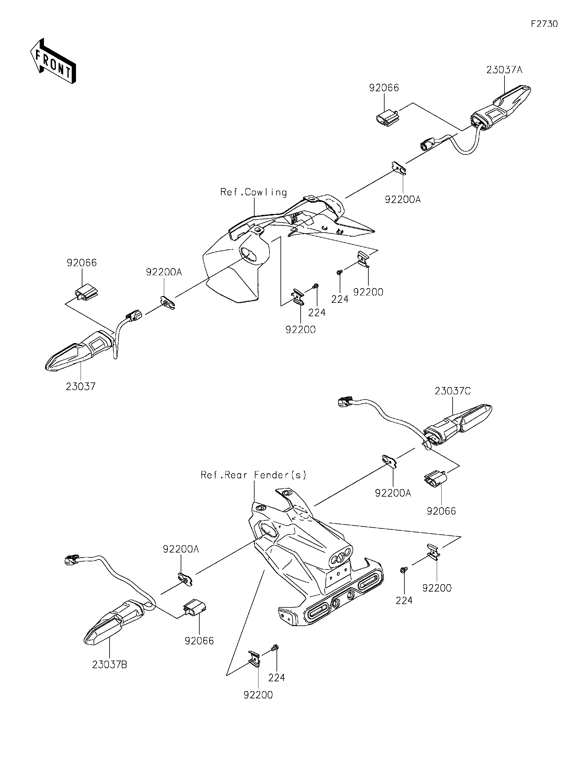 2024 Kawasaki Motorcycles Parts-Finder Diagrams | Brushy Mountain