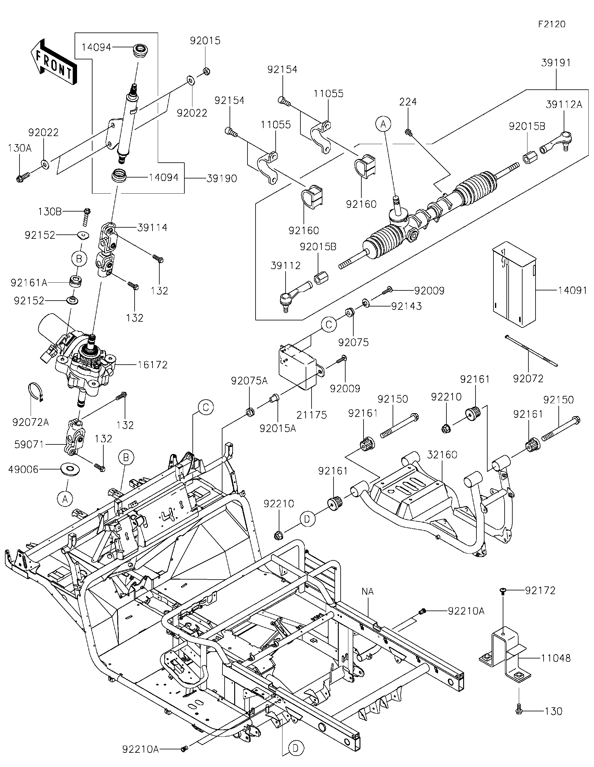 2025 Kawasaki Utility Vehicles Parts Diagrams | Red Hot