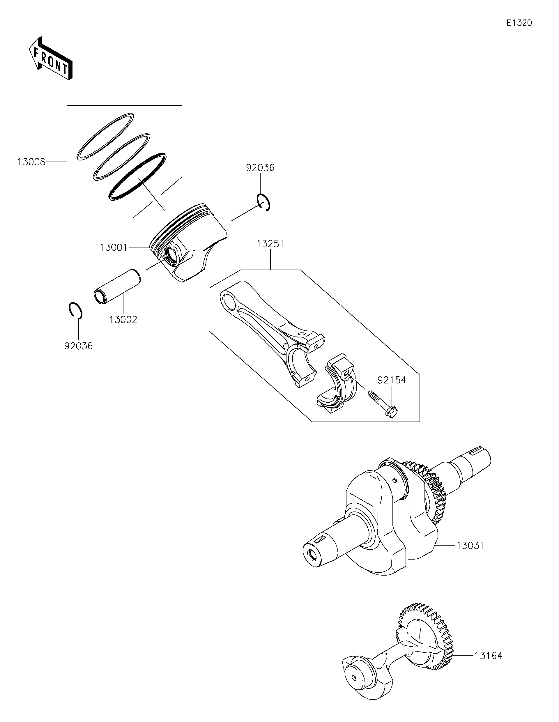 2024 Kawasaki MULE SX™ 4x4 XC LE (KAF400TRSNN) Crankshaft