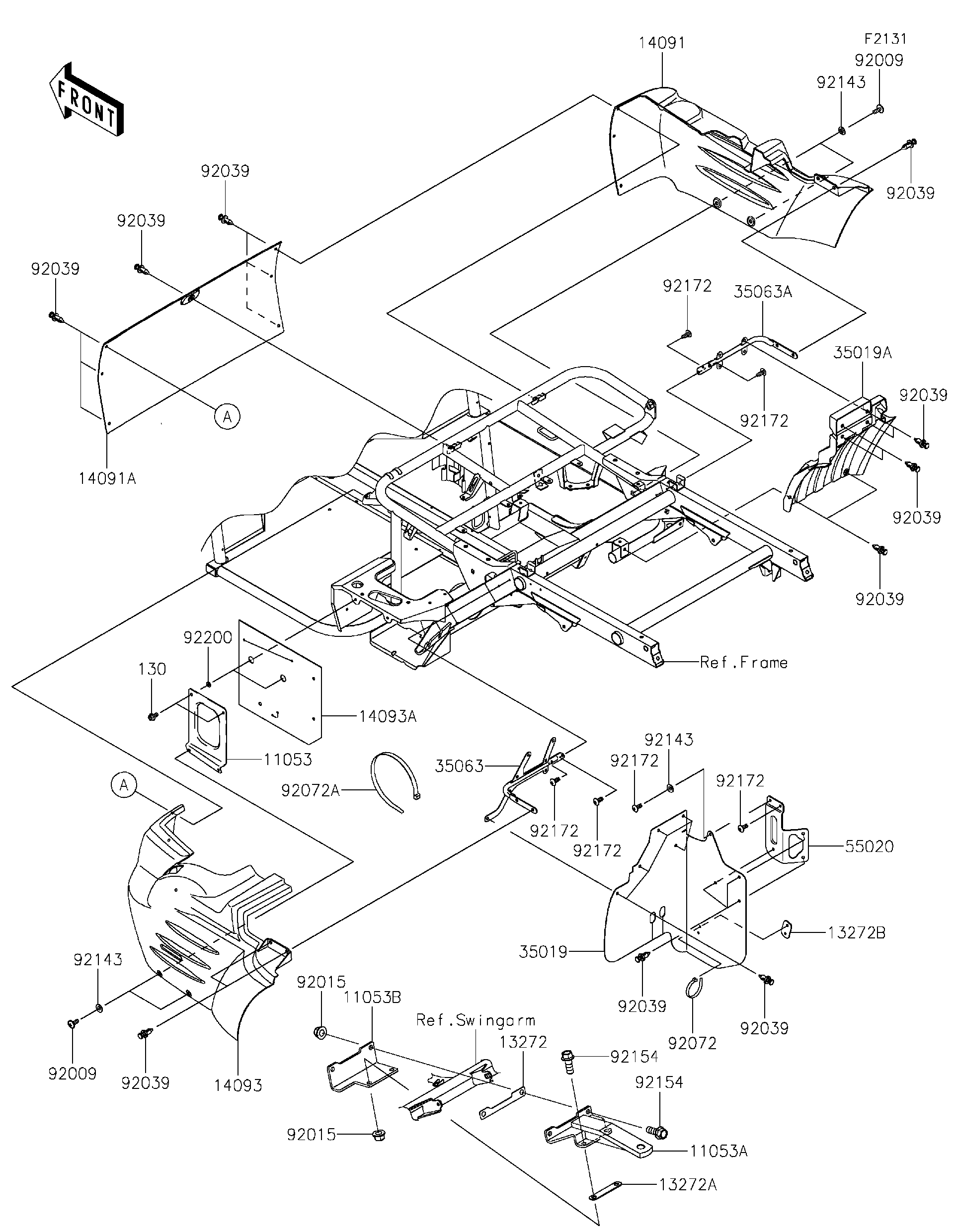 tomoページ 2024 Kawasaki MULE SX™ 4x4 FE (KAF400YRSNN) Frame Fittings(Rear
