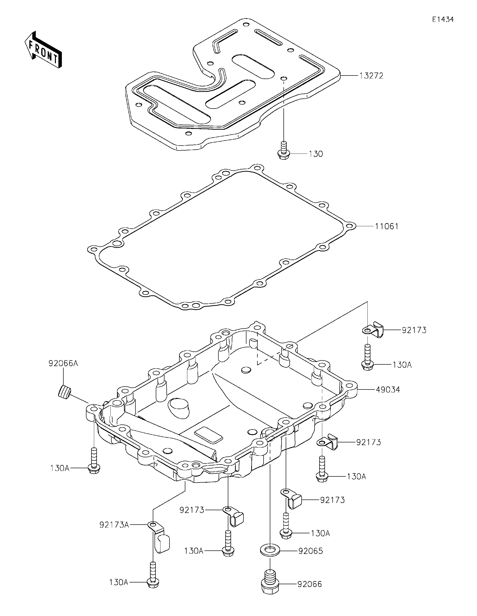 2025 Kawasaki RIDGE CREW HVAC (KWT1000CSSNL) Oil Pan Utility