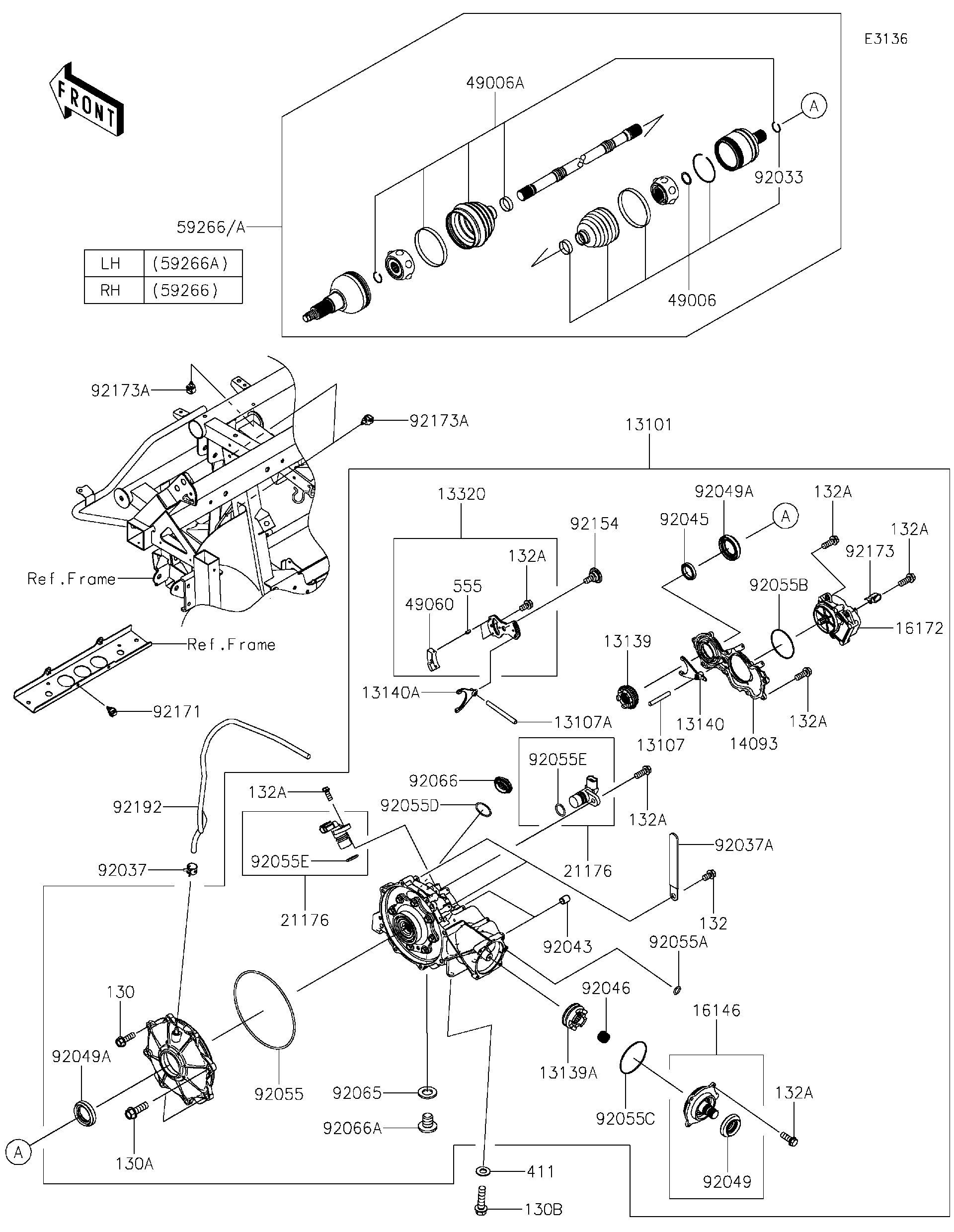 2025 Kawasaki RIDGE® XR CREW LIMITED HVAC (KWT1000FSSNN) Drive