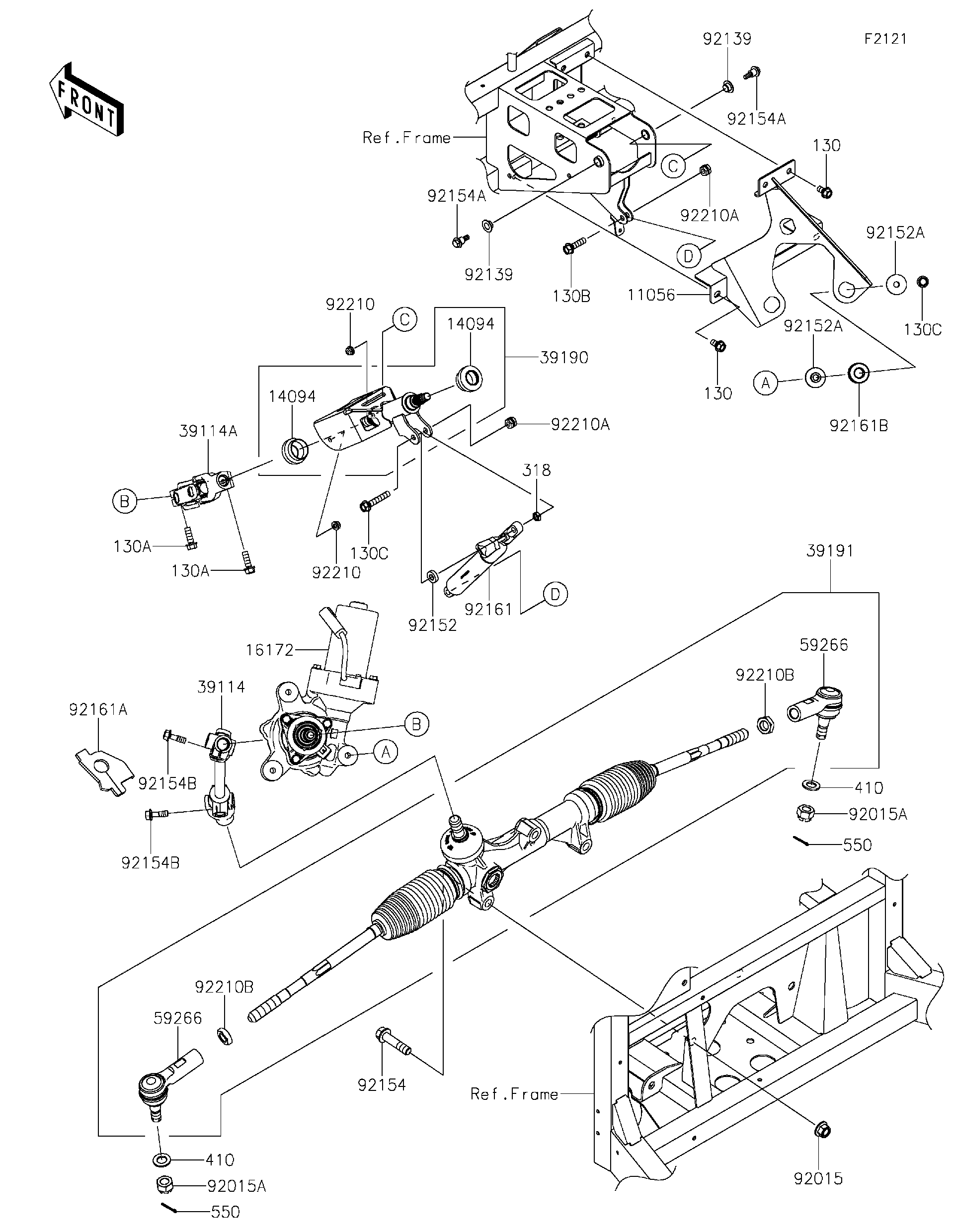 2026 Kawasaki Mule PRO-FXT 820 (KAT820BTFNN) Steering Shaft