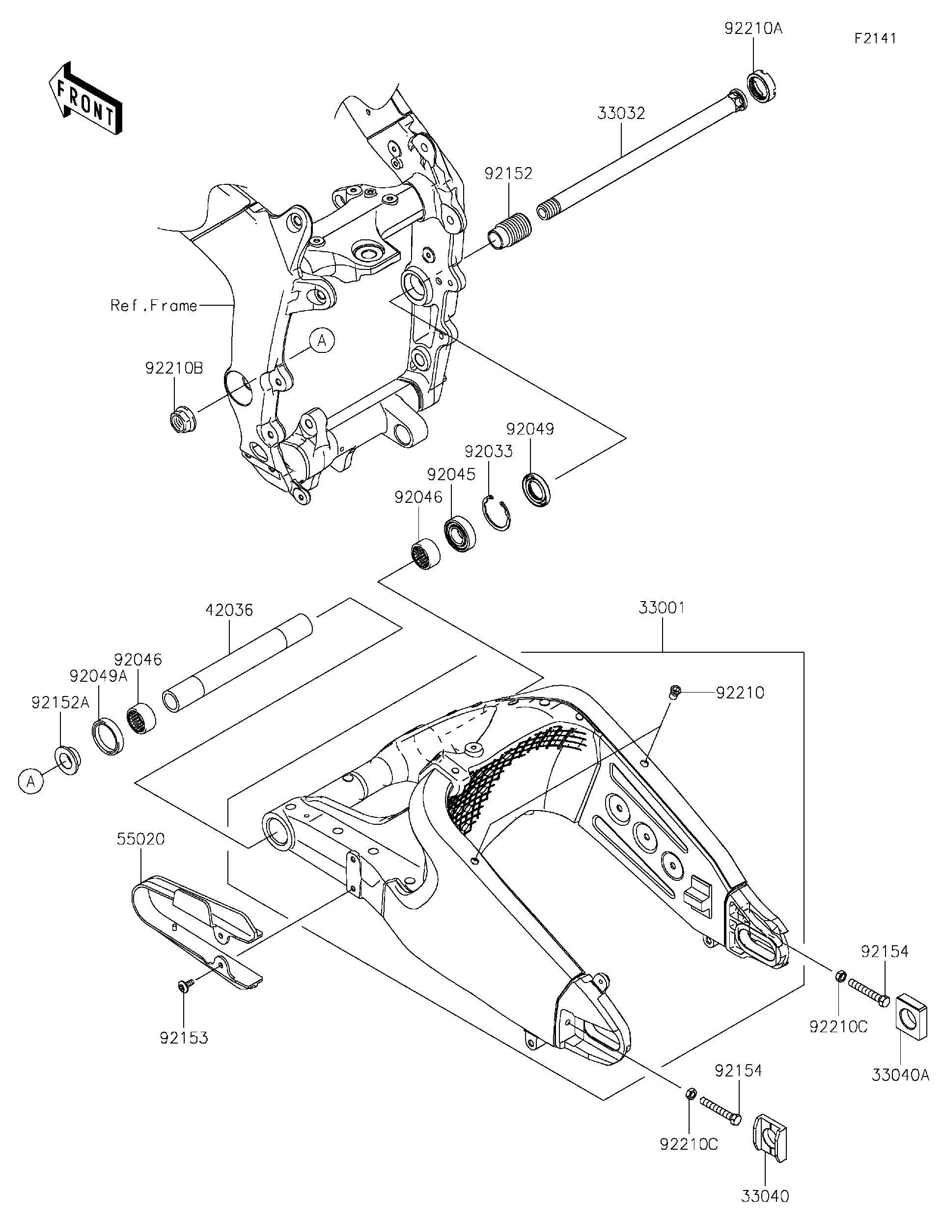 2026 Kawasaki Ninja ZX-6R ABS (ZX636JTFAN) Swingarm Motorcycles