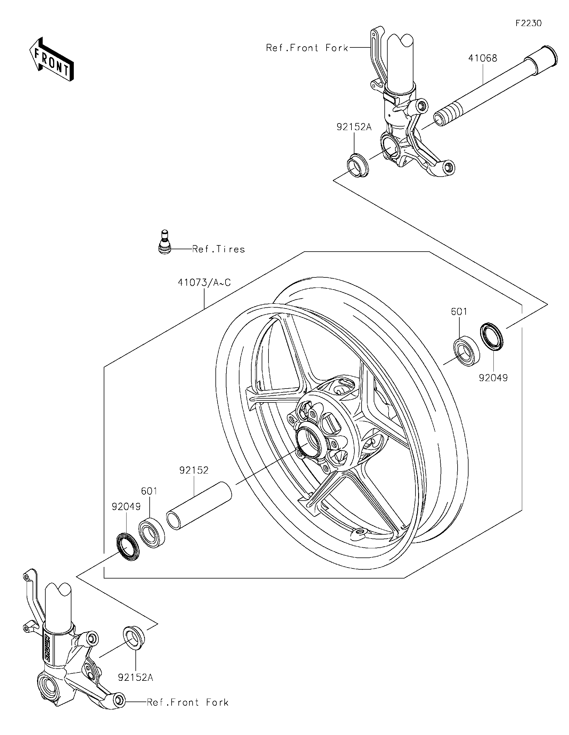 2026 Kawasaki Ninja ZX-6R ABS (ZX636JTFAN) Front Wheel Motorcycles