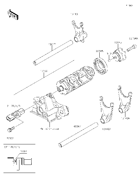 Gear Change Drum/Shift Fork(s)