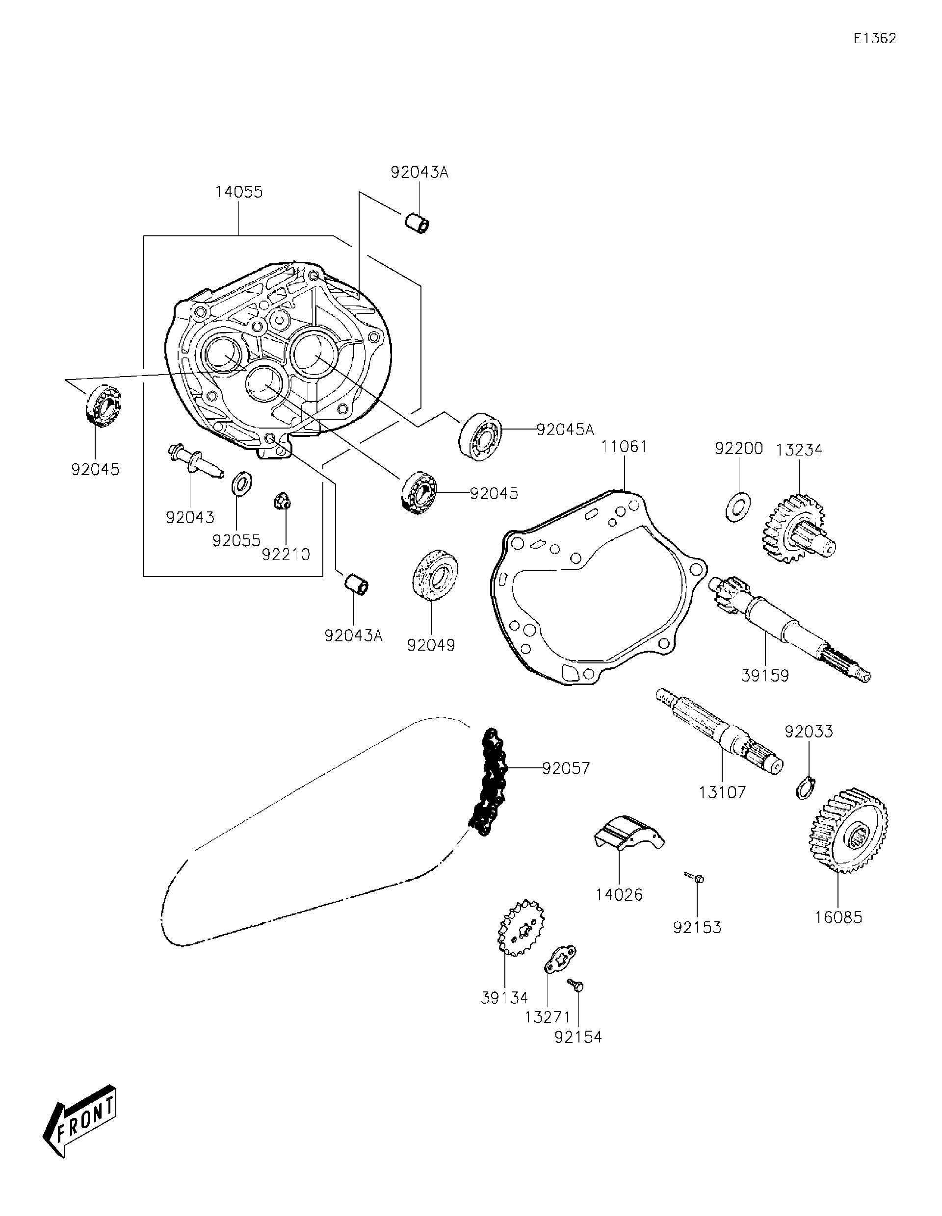 2026 Kawasaki KFX®50 (KSF50CTFNL) Gear Change Drum/Shift Fork(s
