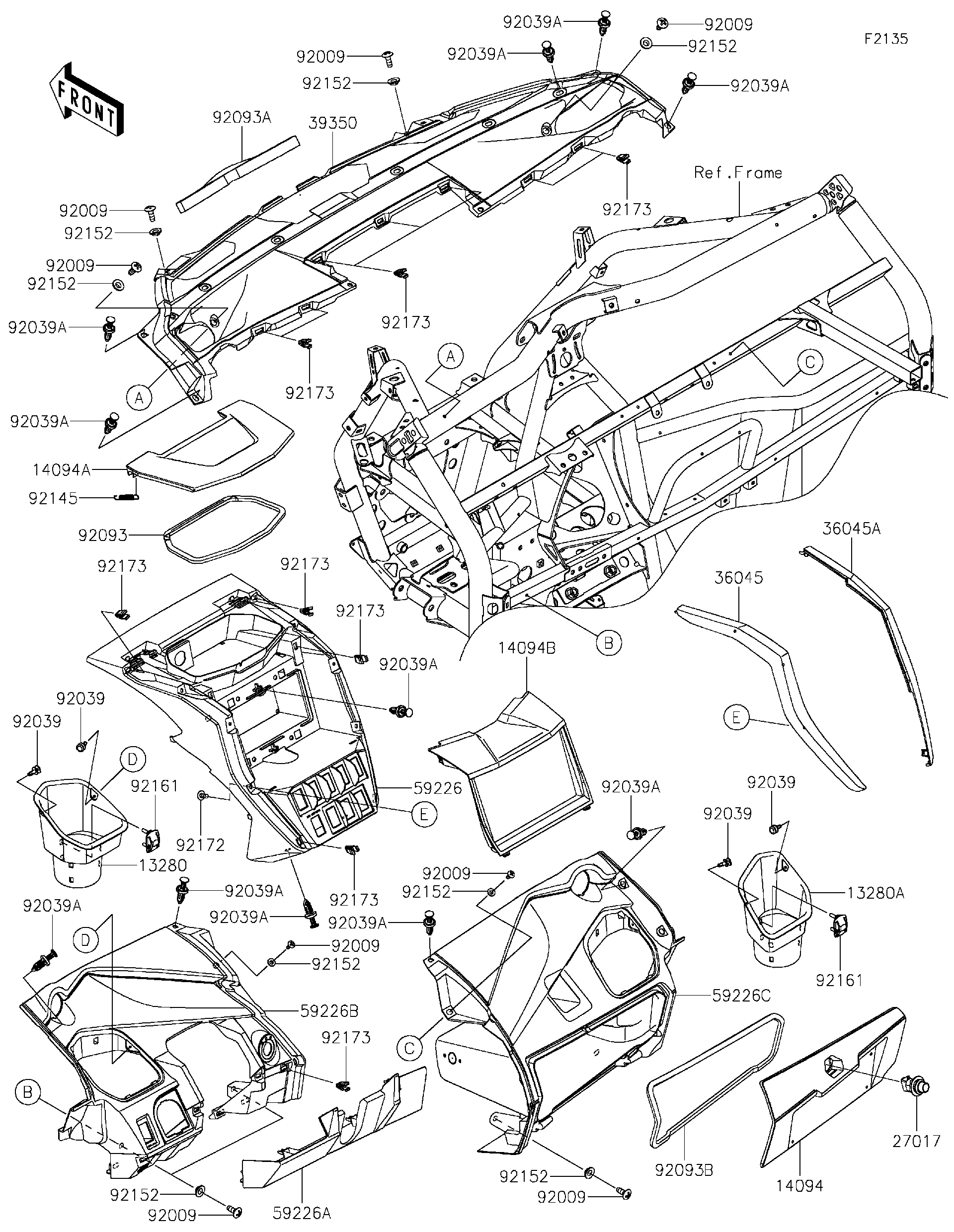 2026 Kawasaki TERYX®4 H2 DELUXE eS (KRT1000FTFNL) Front Box