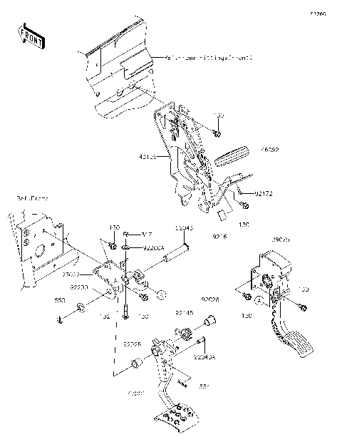 Brake Pedal/Throttle Lever