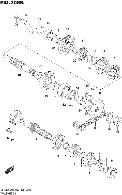 TRANSMISSION (DR-Z400SM)