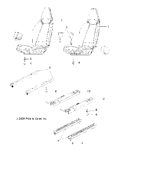 BODY, SEAT, MOUNTING and BELTS - A09VA17AA/AD (49RGRSEATMTG09RZR170)