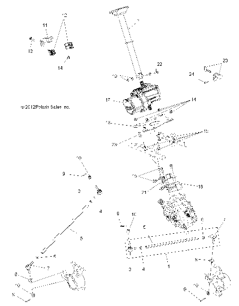 STEERING, STEERING POST ASM. - A13GH8EFK (49ATVSTEERING13850SCRAMI)