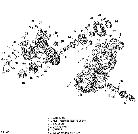 01- Gear Box Output Shaft - 650 EFI