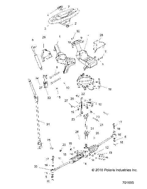 STEERING, STEERING ASM. - R17RME57F1/S57C1/F1/CK/E1/EK/T57C1/E1/A57F1 (701695)